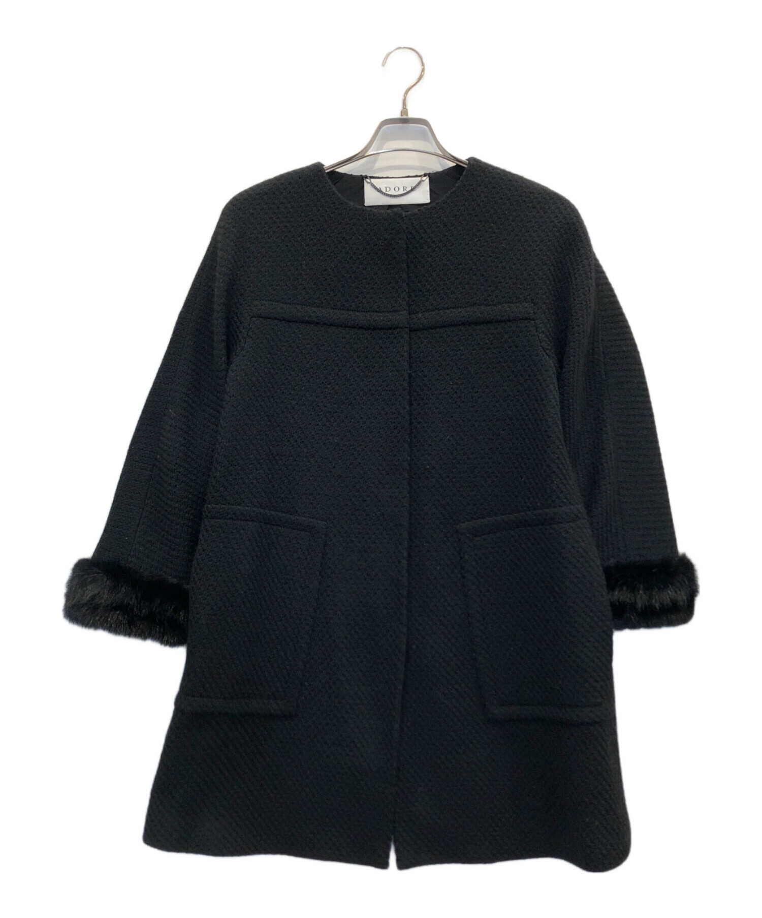 Adore美品★コート　ブラック　36 中古・古着通販】ADORE (アドーア) コート ブラック サイズ:36