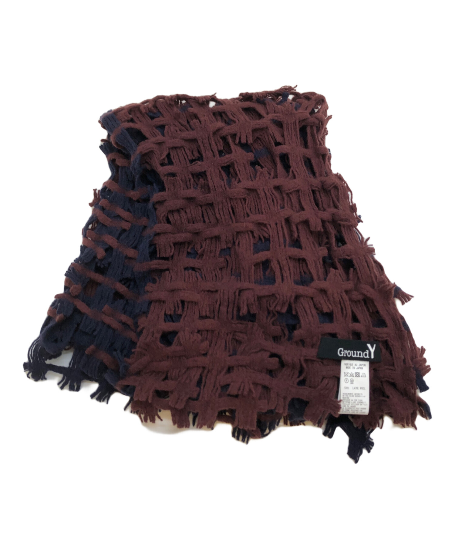 小物 Ground Y Dobby Wool Lattice Stole 中古・古着通販】GROUND Y (グラウンドワイ) Dobby wool Lattice stole