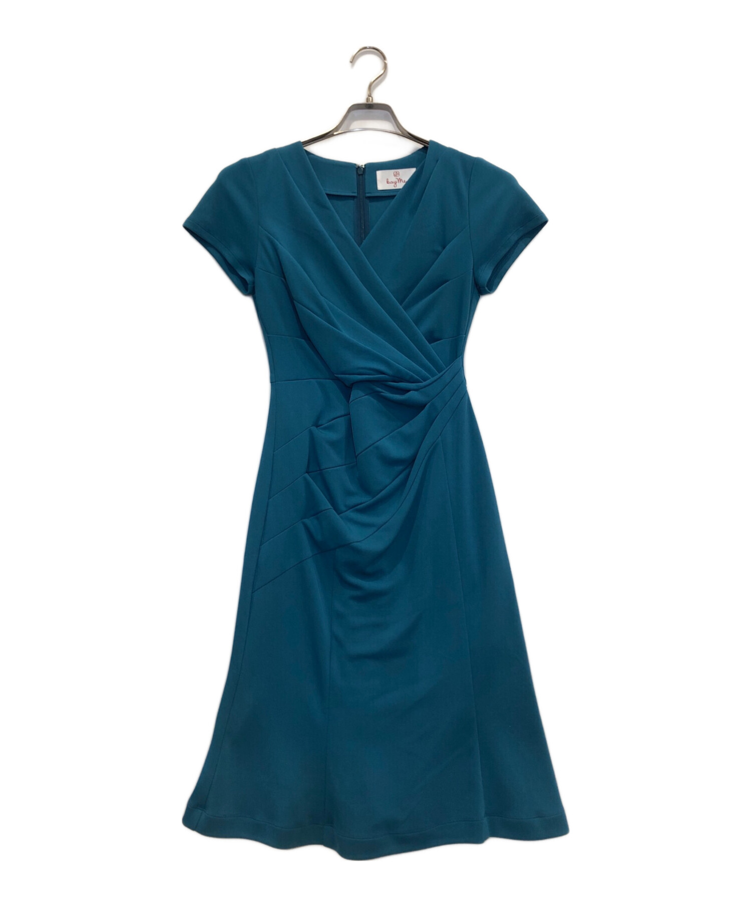 kayme ターコイズブルー　ギャザーワンピース 中古・古着通販】kay me (ケイミー) ターコイズブルーギャザー
