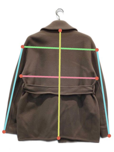 新品未使用　アルページュストーリー ミドル丈テーラーリバーコート　モカ　Sサイズ 新品未使用 アルページュストーリー ミドル丈テーラーリバーコート