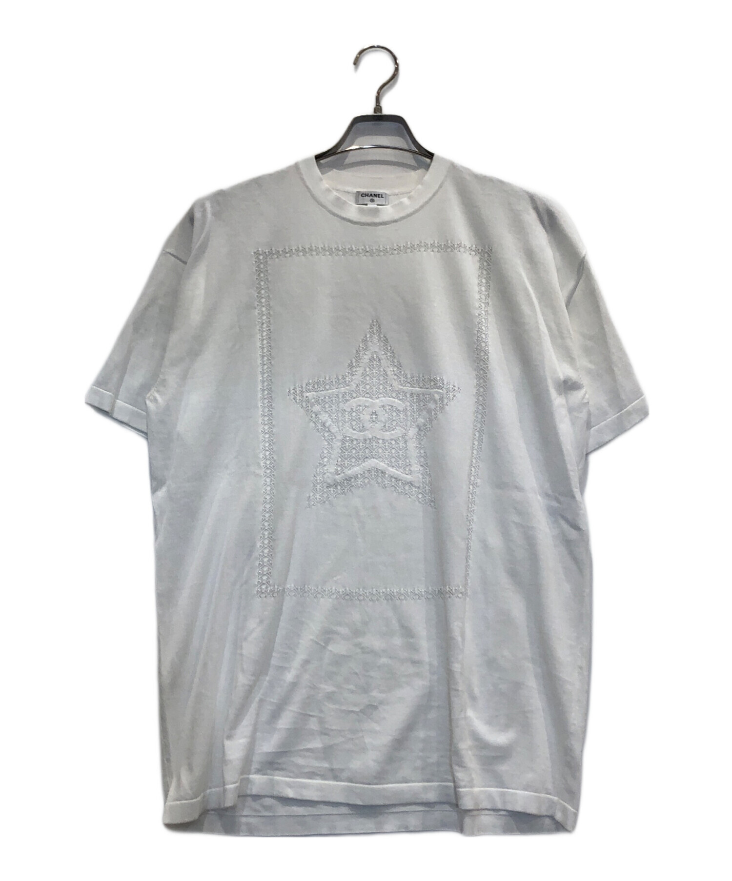 中古・古着通販】CHANEL (シャネル) オーバーサイズTシャツ ホワイト