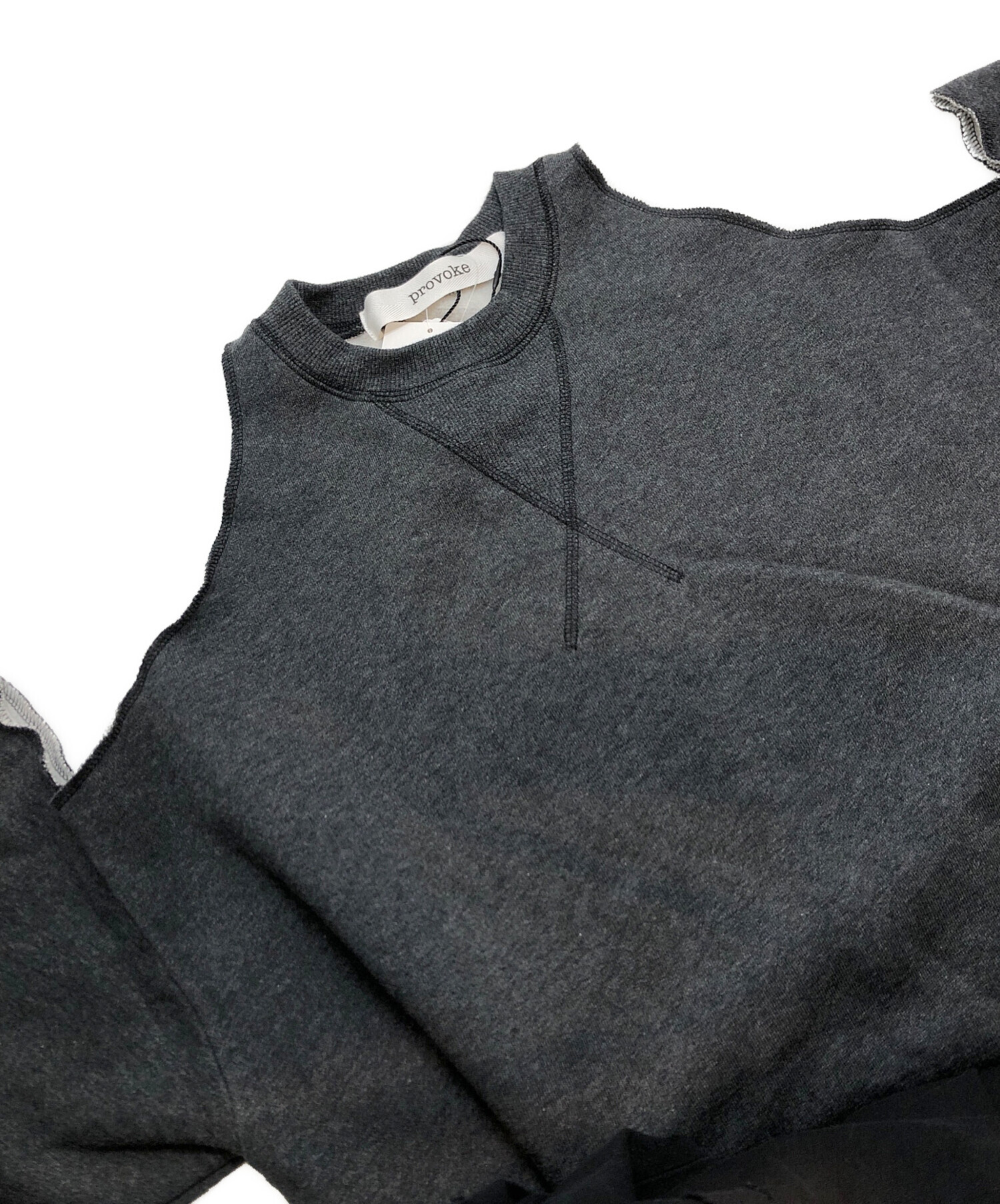中古・古着通販】provoke (プロヴォーク) シュルダーカットスウェット 