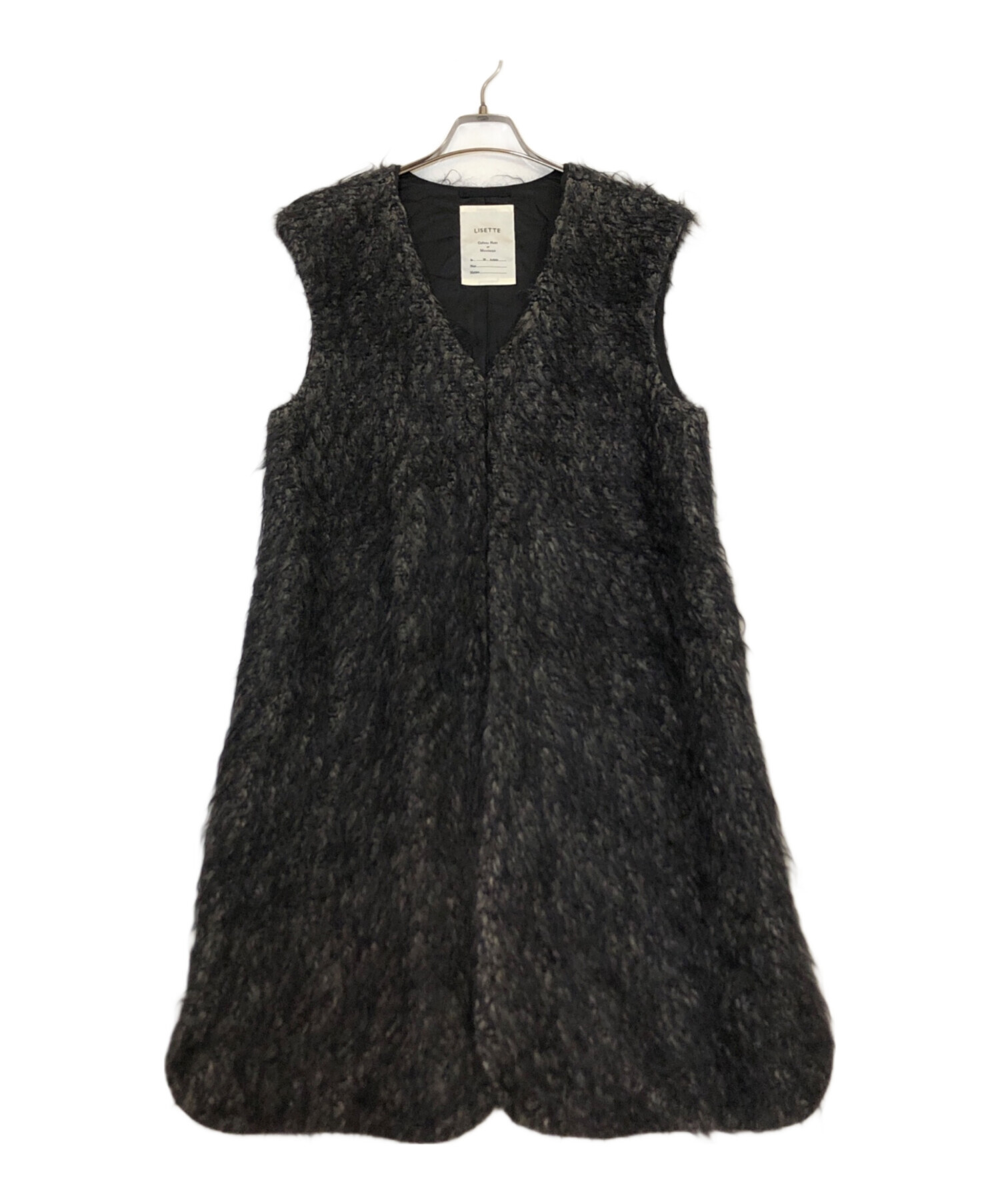 リゼッタ lisetteファーロングジレ　グレー 中古・古着通販】Lisette (リゼッタ) ファーロングジレ グレー サイズ