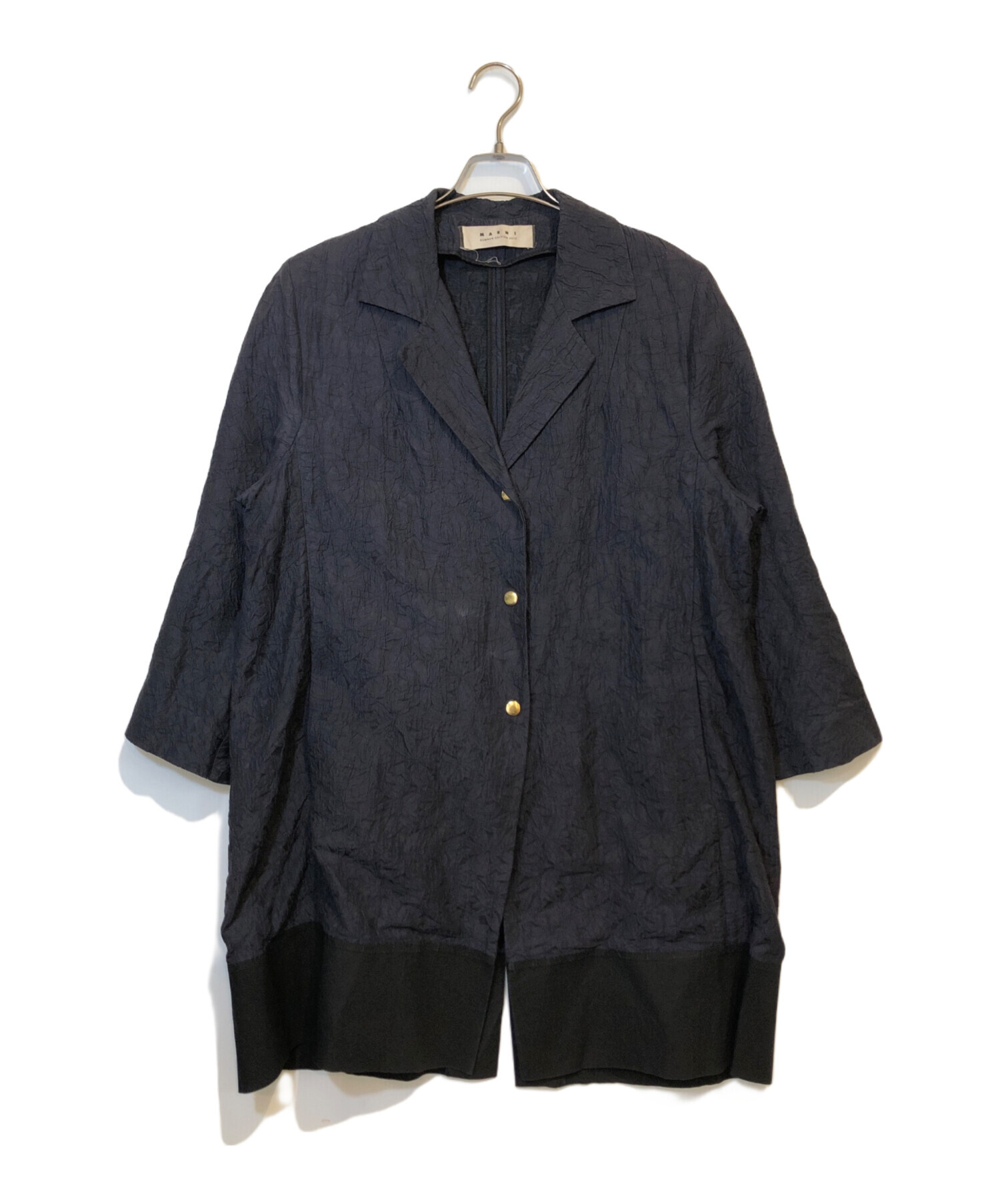 中古・古着通販】MARNI (マルニ) コート ネイビー サイズ:38｜ブランド 