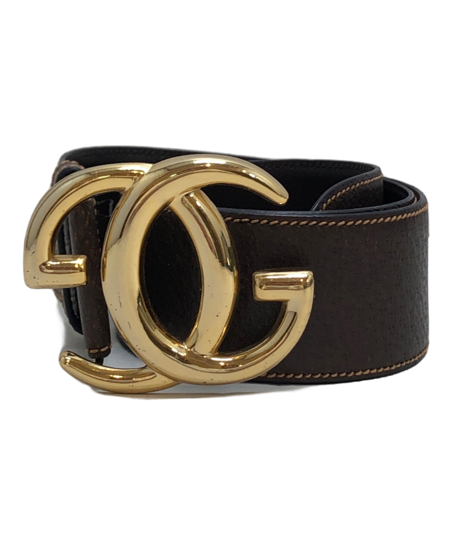 中古・古着通販】GUCCI (グッチ) GGインターロッキングベルト ブラウン
