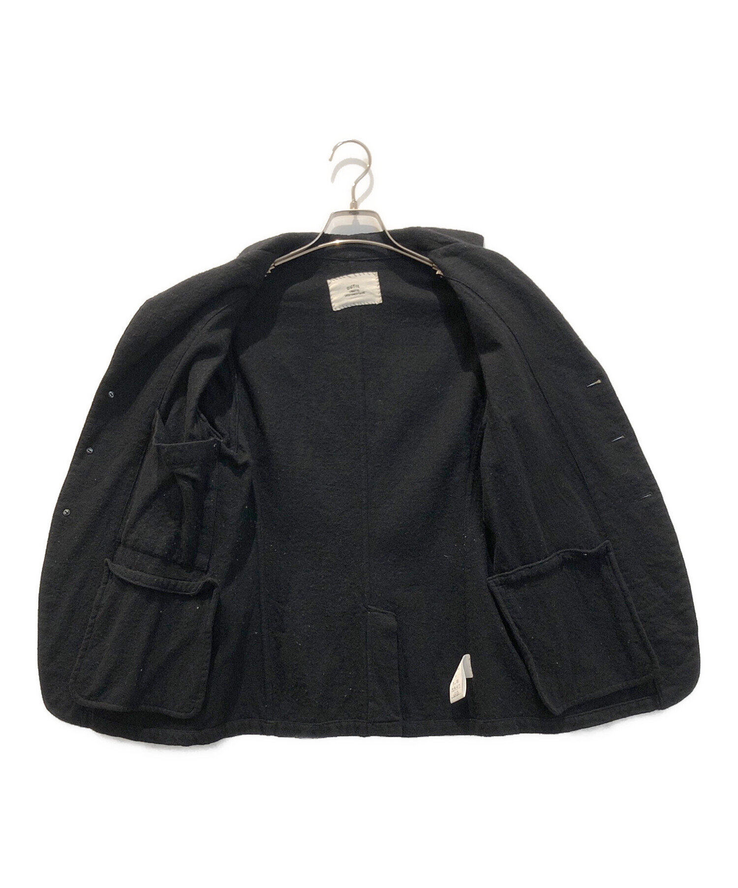 中古・古着通販】OUTIL (ウティ) アンコンジャケット ブラック