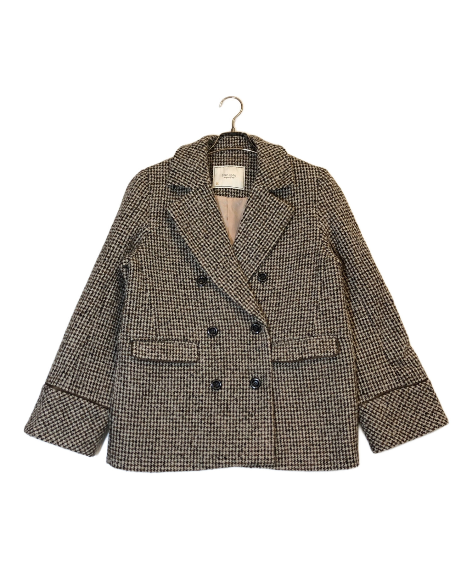 中古・古着通販】Her lip to (ハーリップトゥ) Hemingway Check Tweed