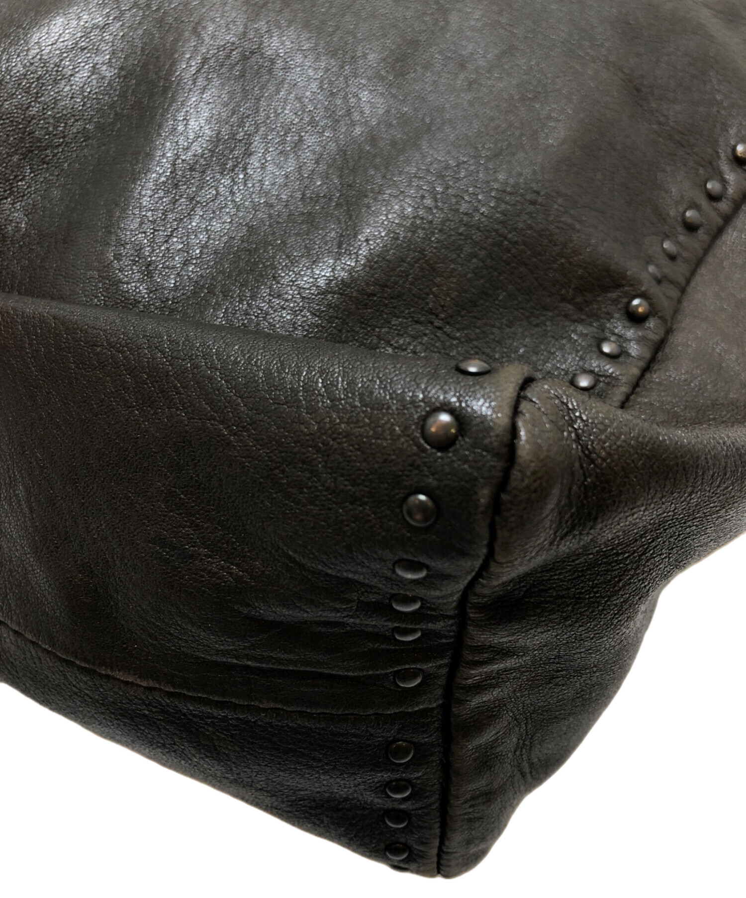 中古・古着通販】PRADA (プラダ) ラムレザースタッズトートバッグ