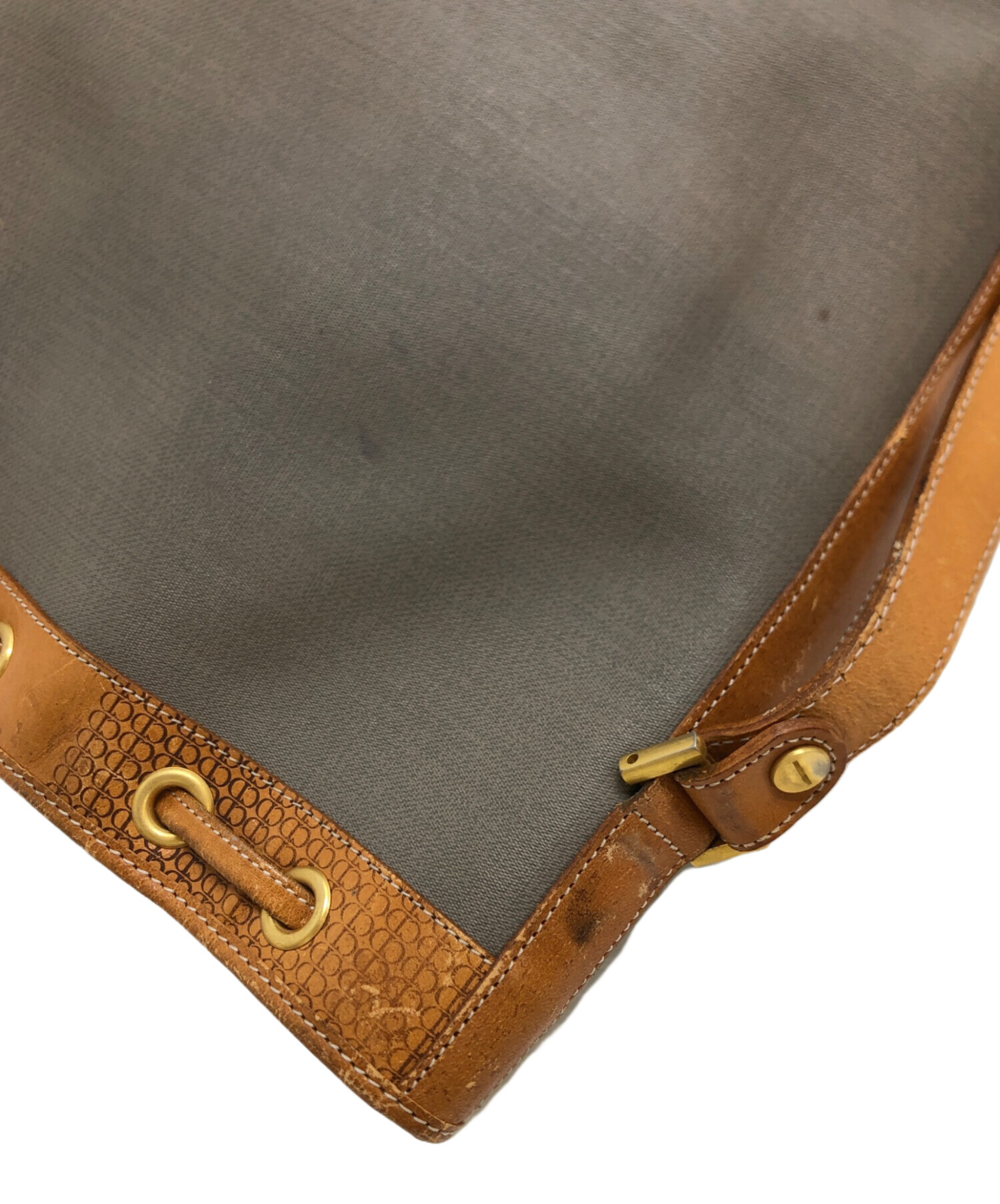 ✨Christian dior✨ショルダーバッグ 巾着 レザー ブラウン ロゴ 中古・古着通販】Christian Dior (クリスチャン ディオール) 巾着