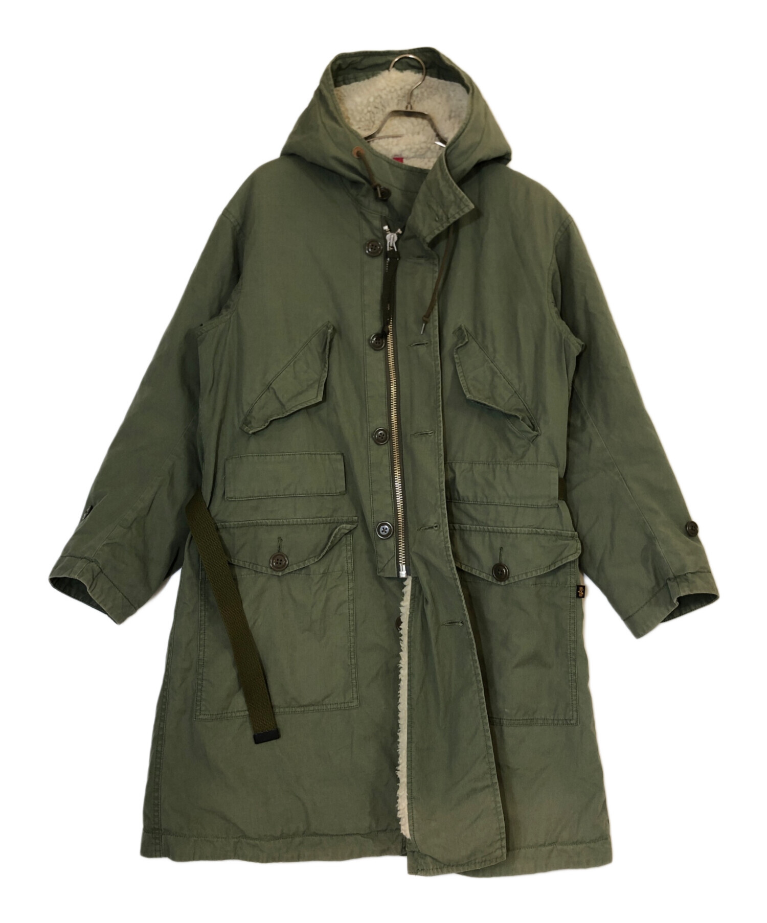 中古・古着通販】ALPHA (アルファ) モッズコート カーキ サイズ