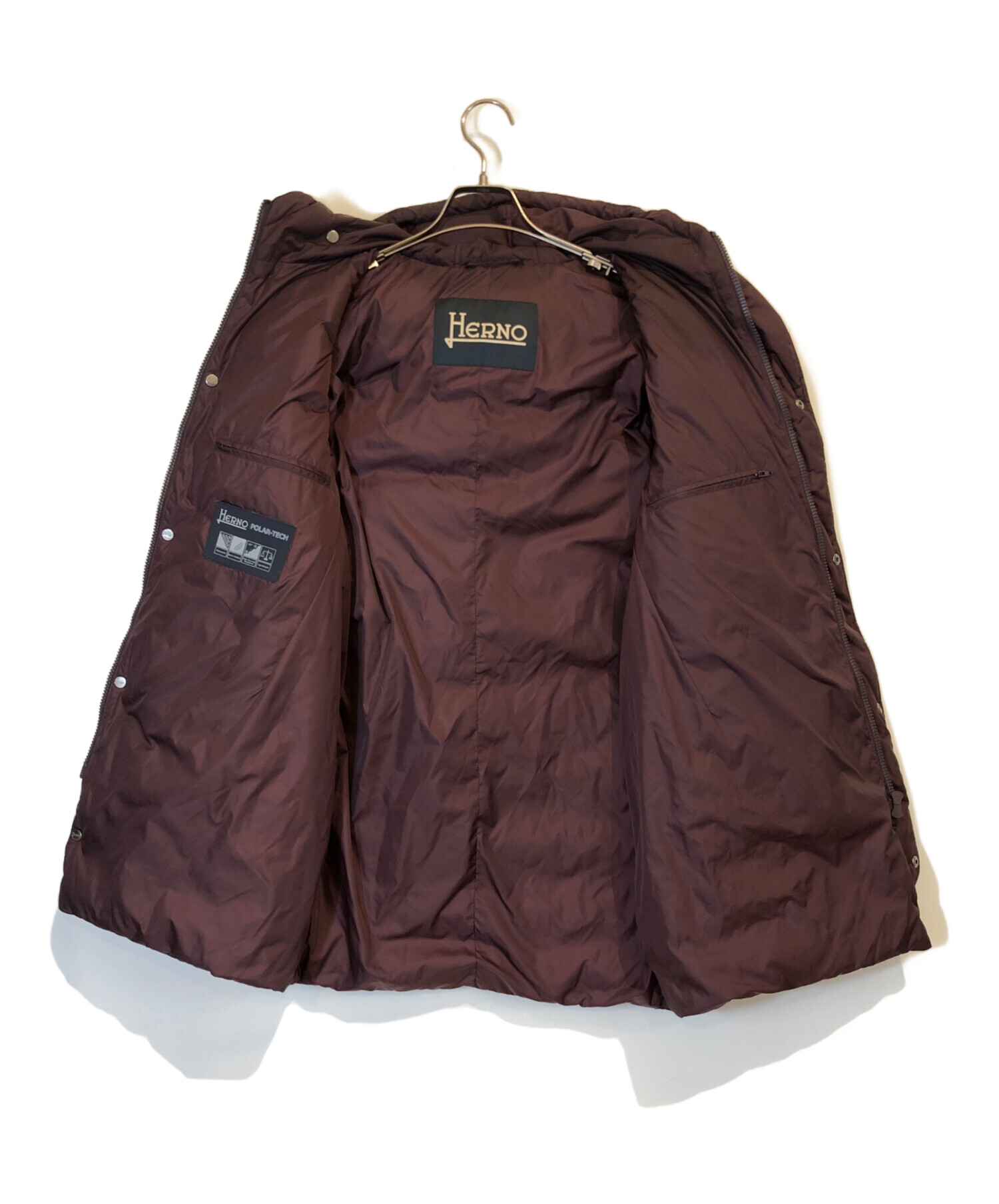 中古・古着通販】HERNO (ヘルノ) ポーラテック ダウンコート ワイン 