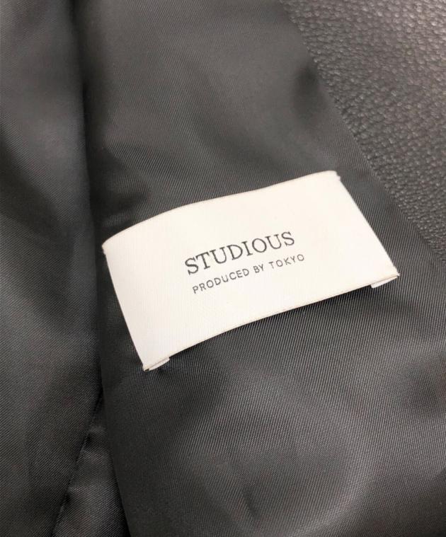 【未使用に近い】STUDIOUS シングルライダース STUDIOUS ステュディオス 100550001 シープ レザー シングル
