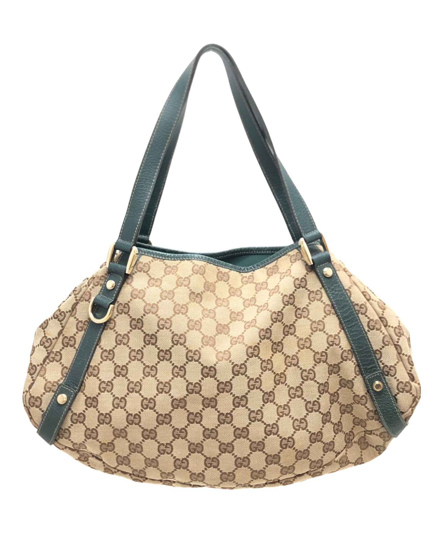 中古・古着通販】GUCCI (グッチ) GGキャンバストートバッグ グリーン 
