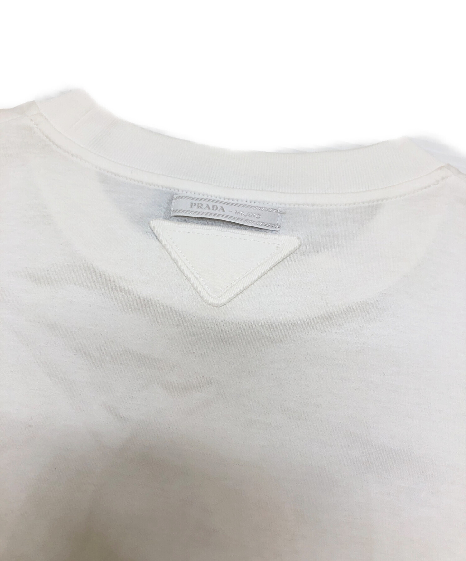 中古・古着通販】PRADA (プラダ) シャツドッキングレースワンピース