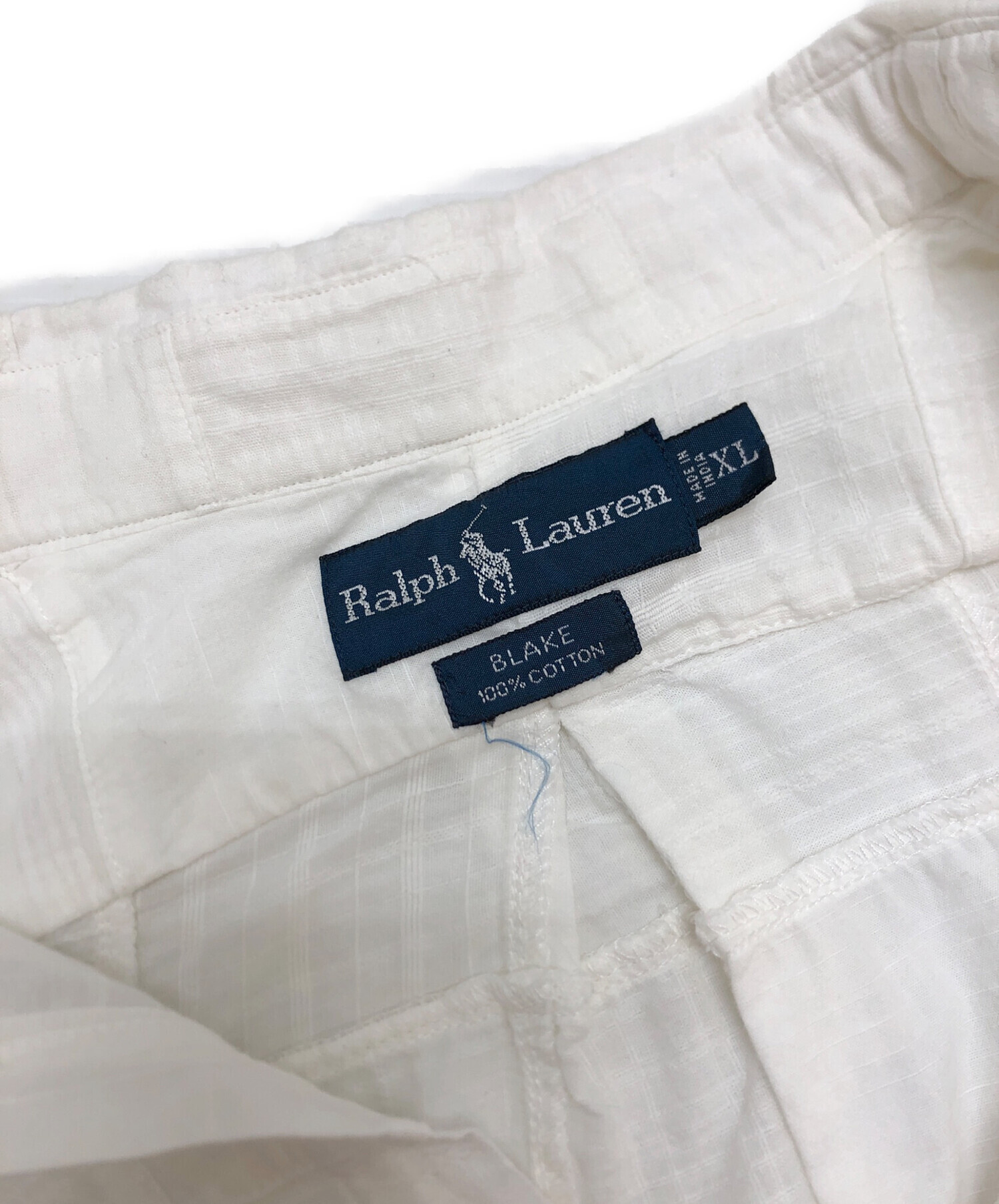 【美品】RALPH LAUREN ラルフローレン　 パッチワークシャツ　白　M 中古・古着通販】POLO RALPH LAUREN (ポロ・ラルフローレン) パッチ