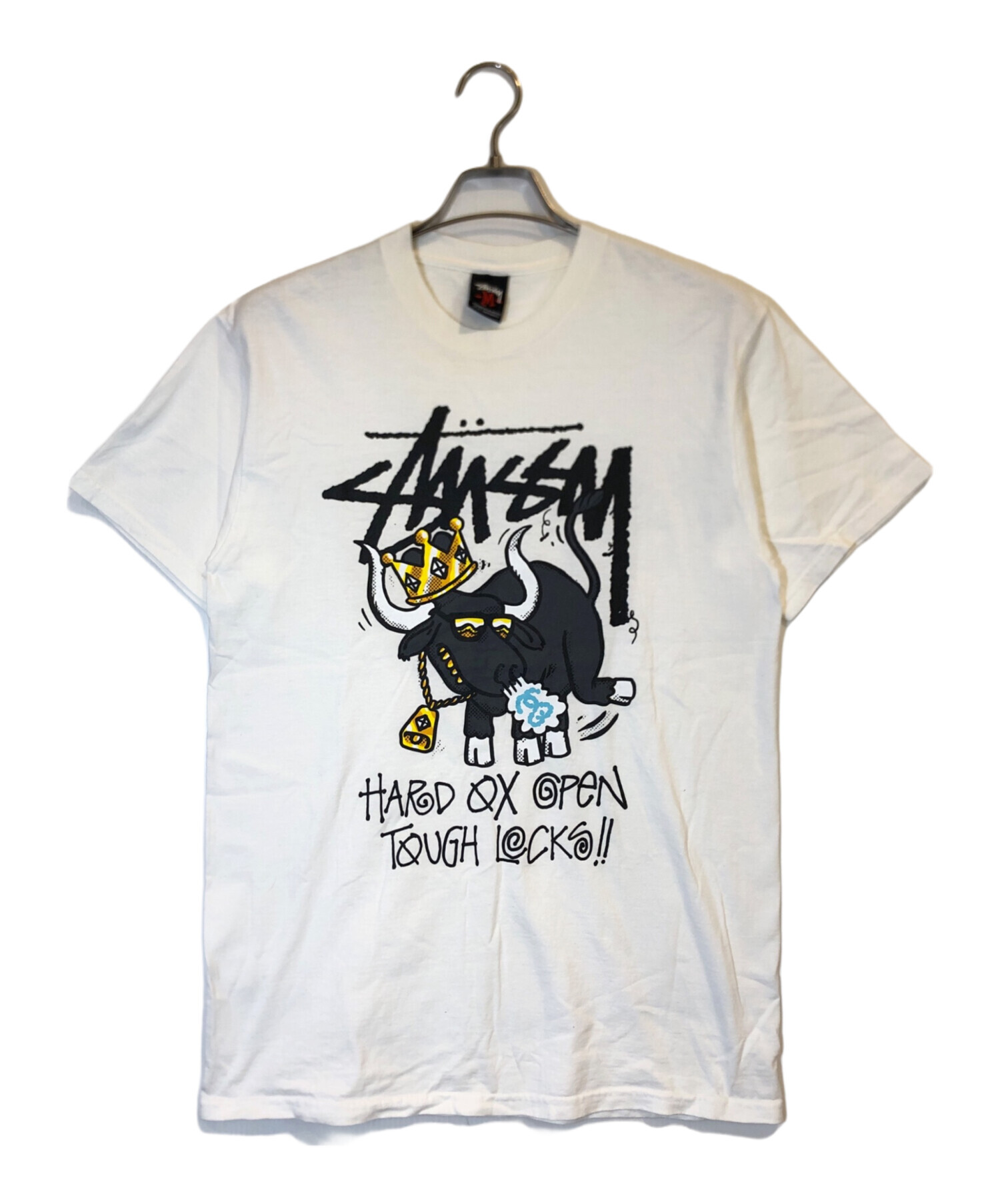 中古・古着通販】stussy (ステューシー) 闘牛Tシャツ ホワイト サイズ