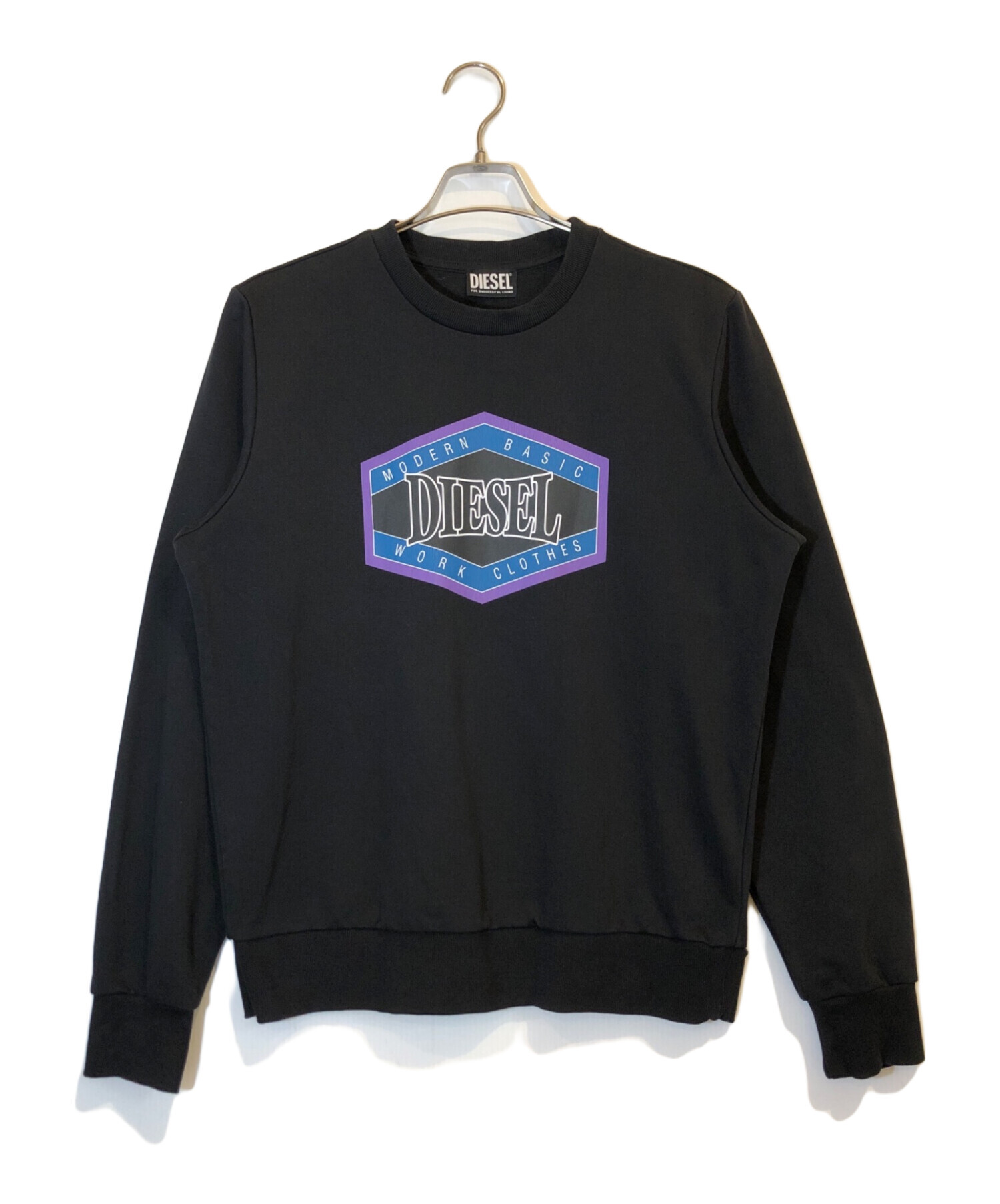 中古・古着通販】DIESEL (ディーゼル) スウェット ブラック サイズ:M 