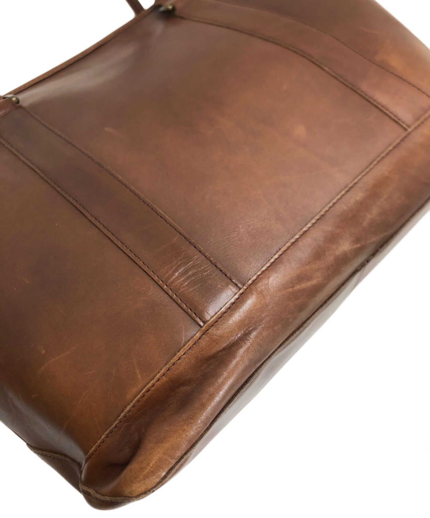 【りと】L L BEAN ブラウン レザーボストンバッグ 中古・古着通販】L.L.Bean (エルエルビーン) レザートートバッグ