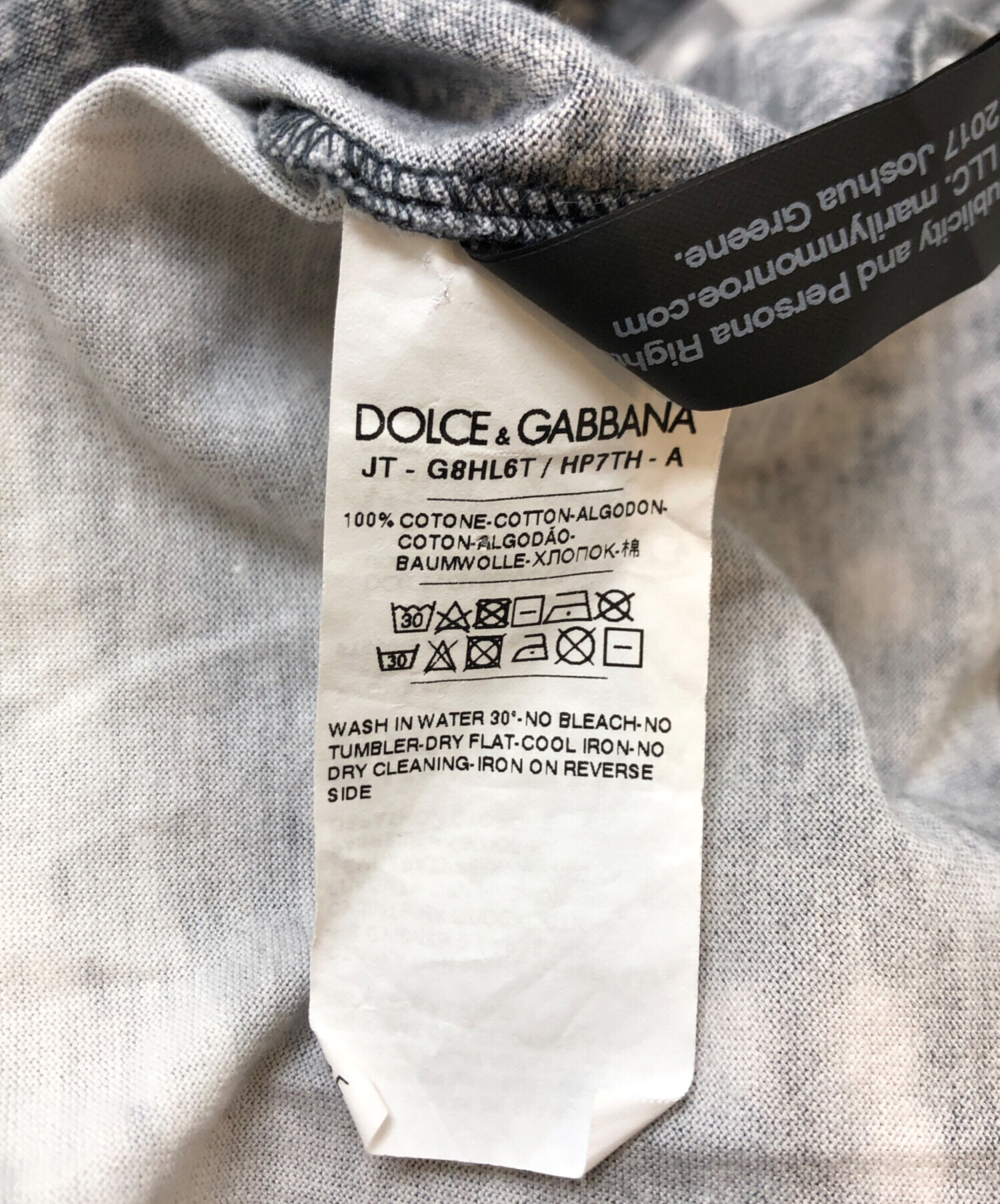 古着 ドルチェ&ガッバーナ フォトプリント Tシャツ L イタリア製 コットン 中古・古着通販】DOLCE & GABBANA (ドルチェ＆ガッバーナ) フォト