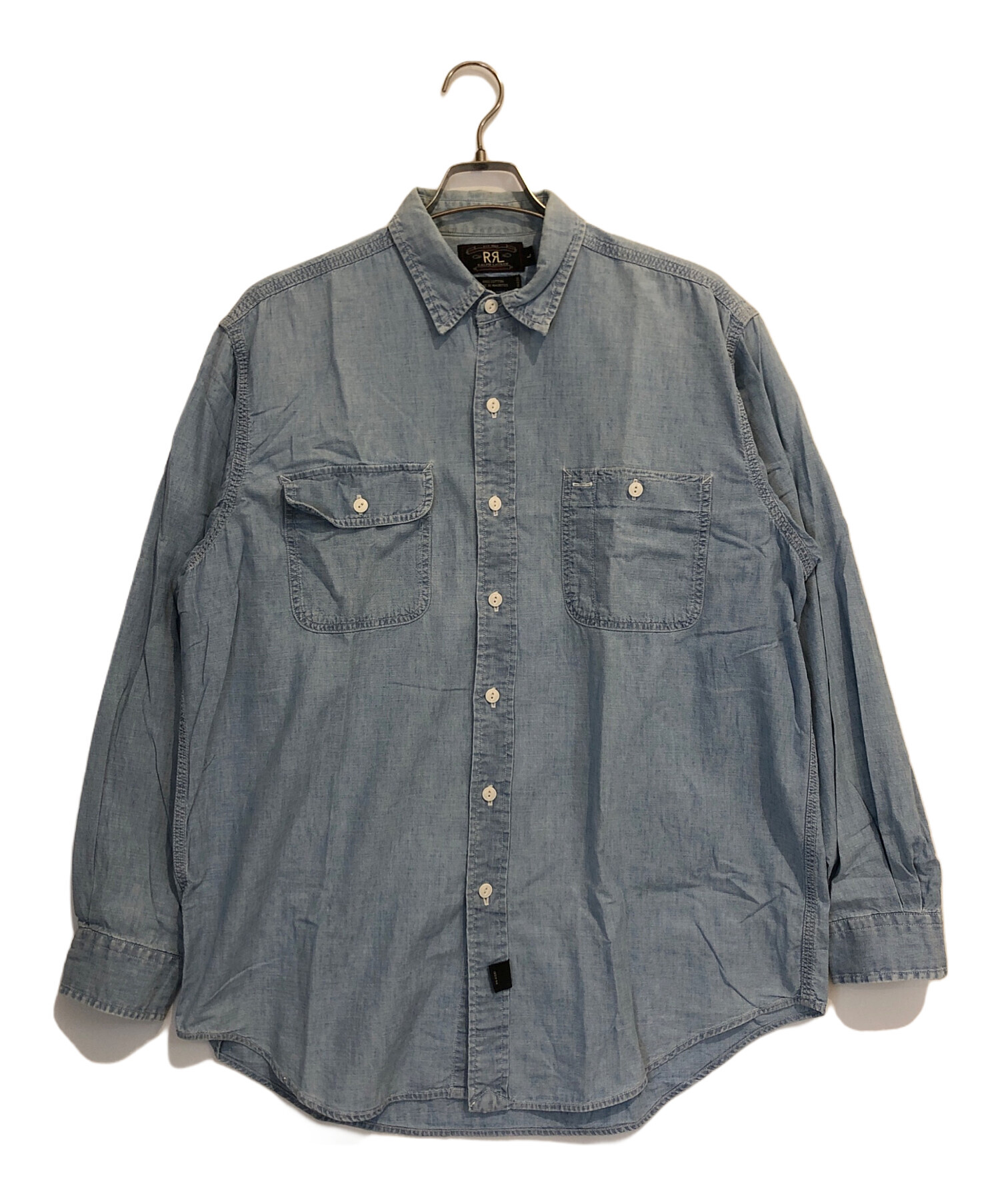 中古・古着通販】RRL (ダブルアールエル) シャンブレーシャツ ブルー