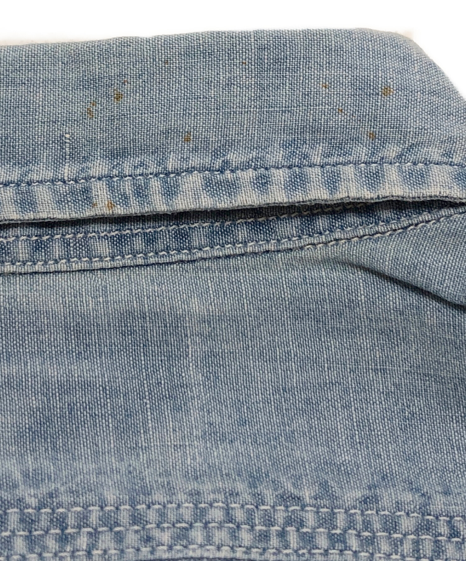 RRL シャンブレーシャツ S表記L相当 ライトブルー 春夏秋 ダブルアールエル 中古・古着通販】RRL (ダブルアールエル) シャンブレーシャツ ブルー