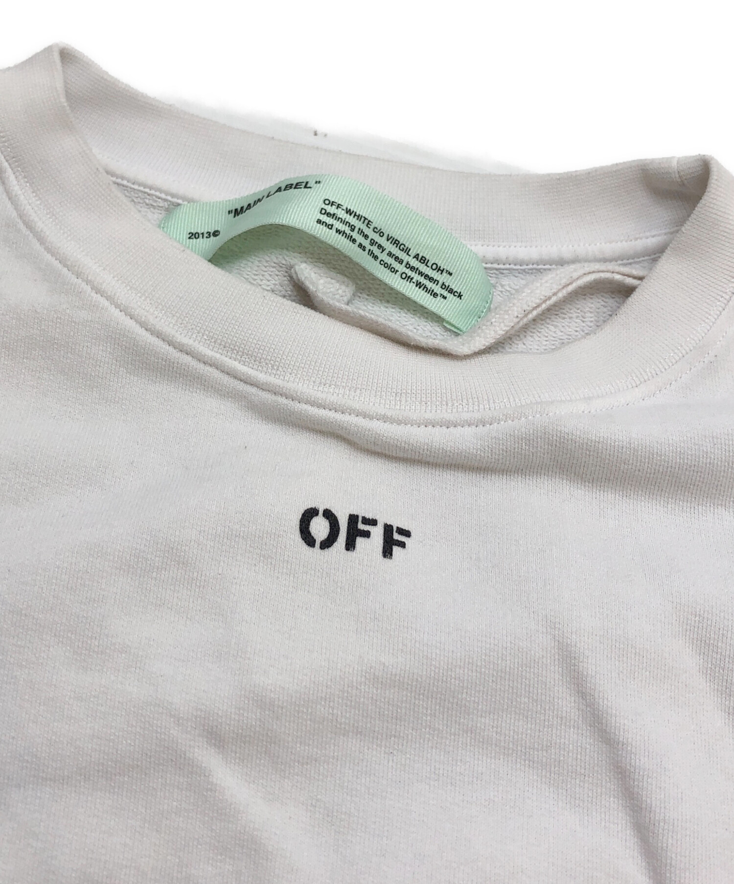 中古・古着通販】OFFWHITE (オフホワイト) TAPE OVER CREWNECK 