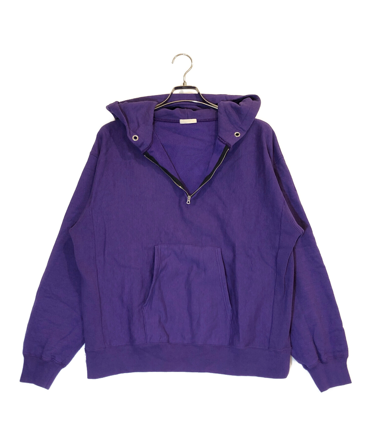ULTERIOR アルテリア ハーフジップ スウェット フーディー パーカー 中古・古着通販】ULTERIOR (アルテリア) FADED SILKY TERRY RW HALF