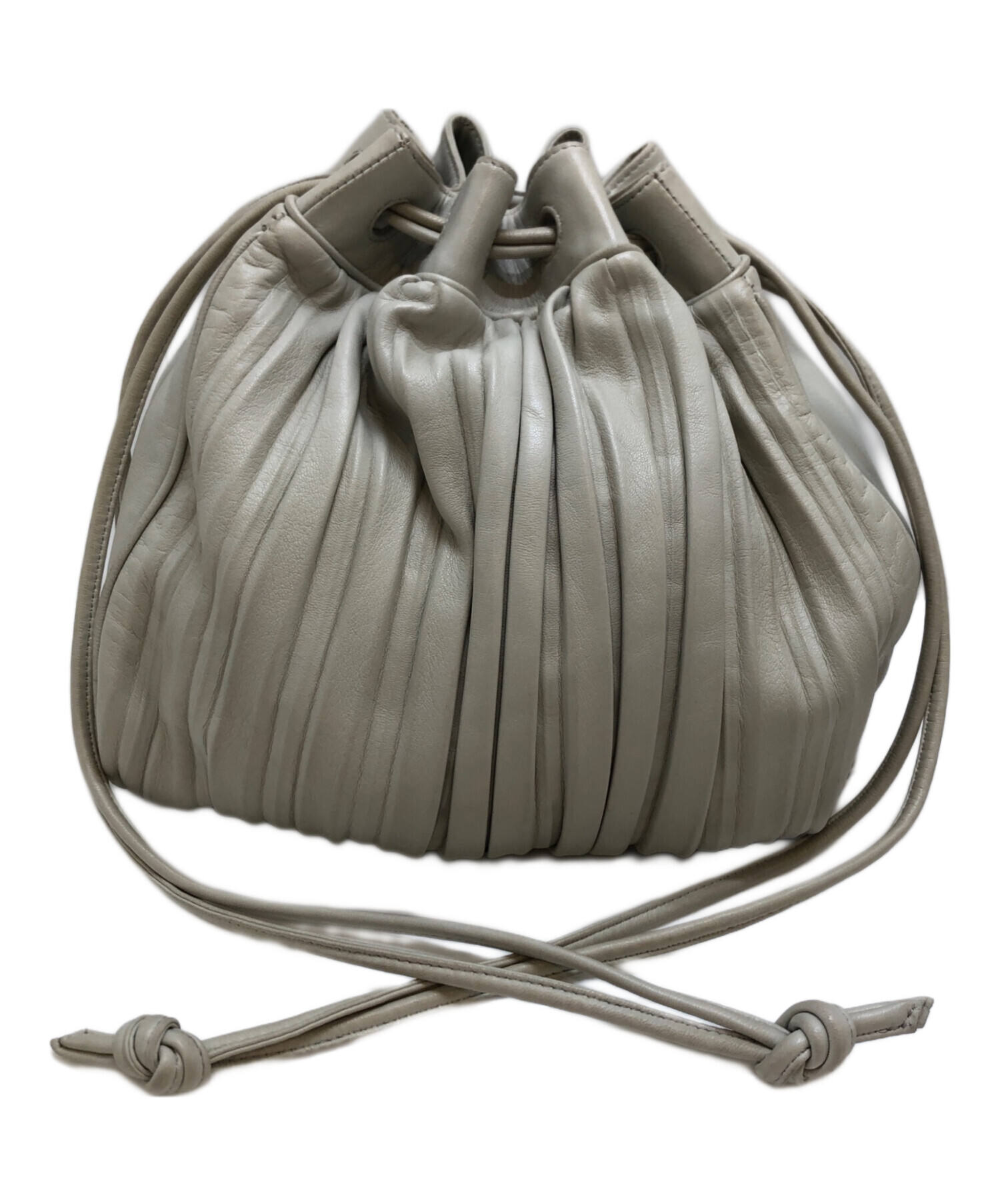 美品⭐︎激レア⭐︎GIORGIO ARMANI 巾着バック 中古・古着通販】GIORGIO ARMANI (ジョルジョアルマーニ) レザー