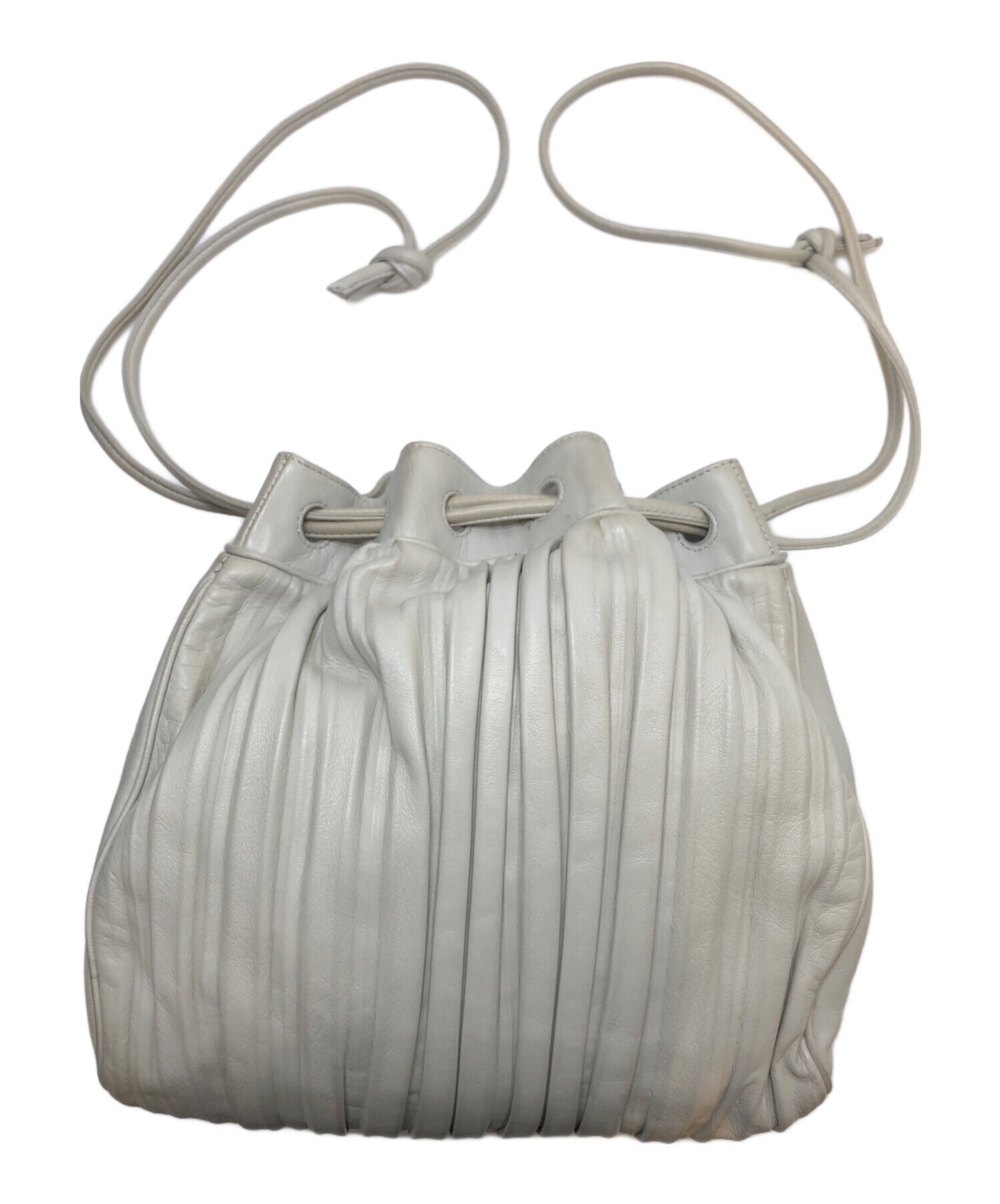 美品⭐︎激レア⭐︎GIORGIO ARMANI 巾着バック 中古・古着通販】GIORGIO ARMANI (ジョルジョアルマーニ) レザー巾着