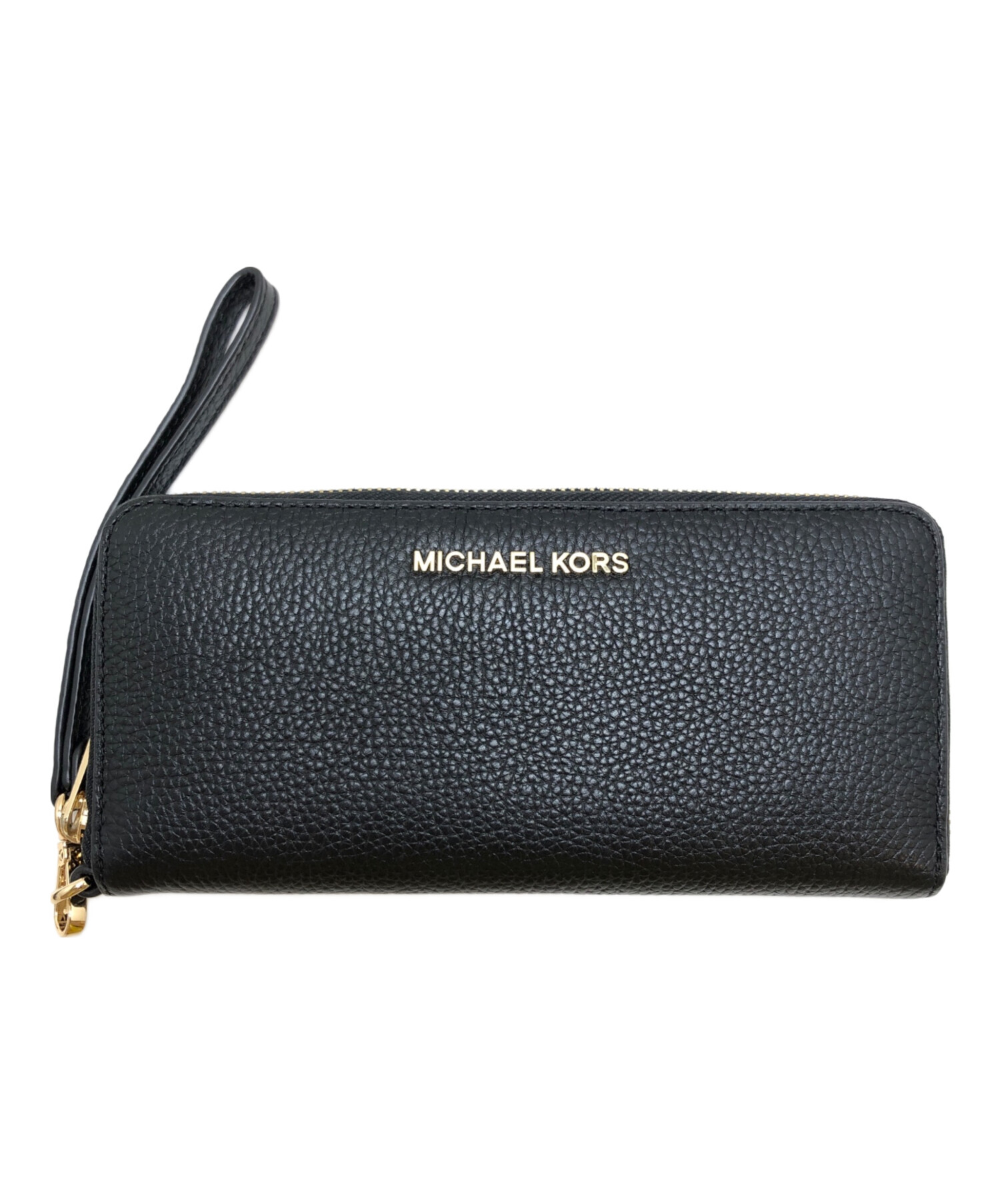 MICHAEL KORS マイケルコース ラウンドジップ 長財布 黒 中古・古着 