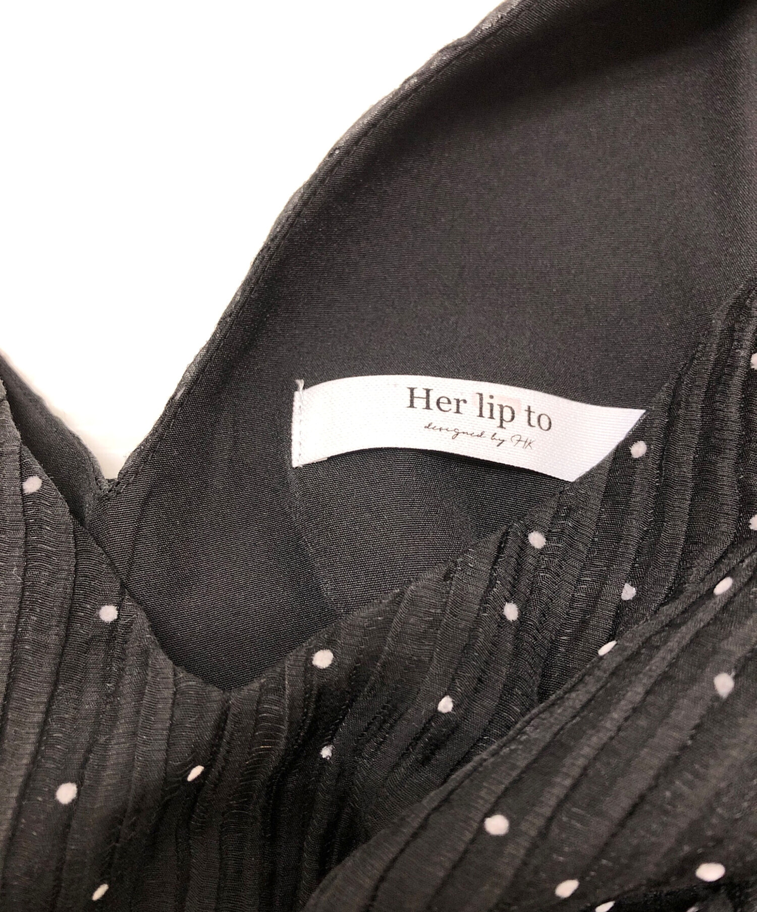 中古・古着通販】Her lip to (ハーリップトゥ) Tiered Polka-Dot Long 