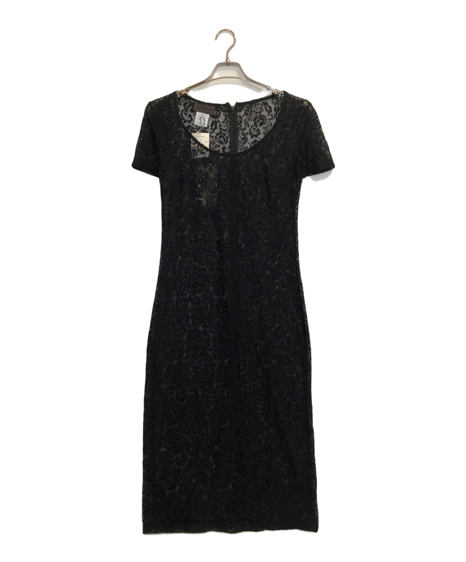 中古・古着通販】D&G (ディーアンドジー) レースワンピース ブラック 