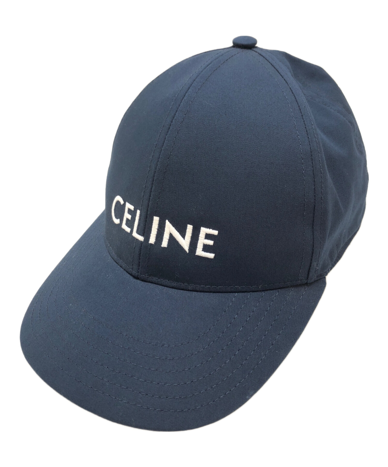 中古・古着通販】CELINE (セリーヌ) ロゴ刺繍ベースボールキャップ 