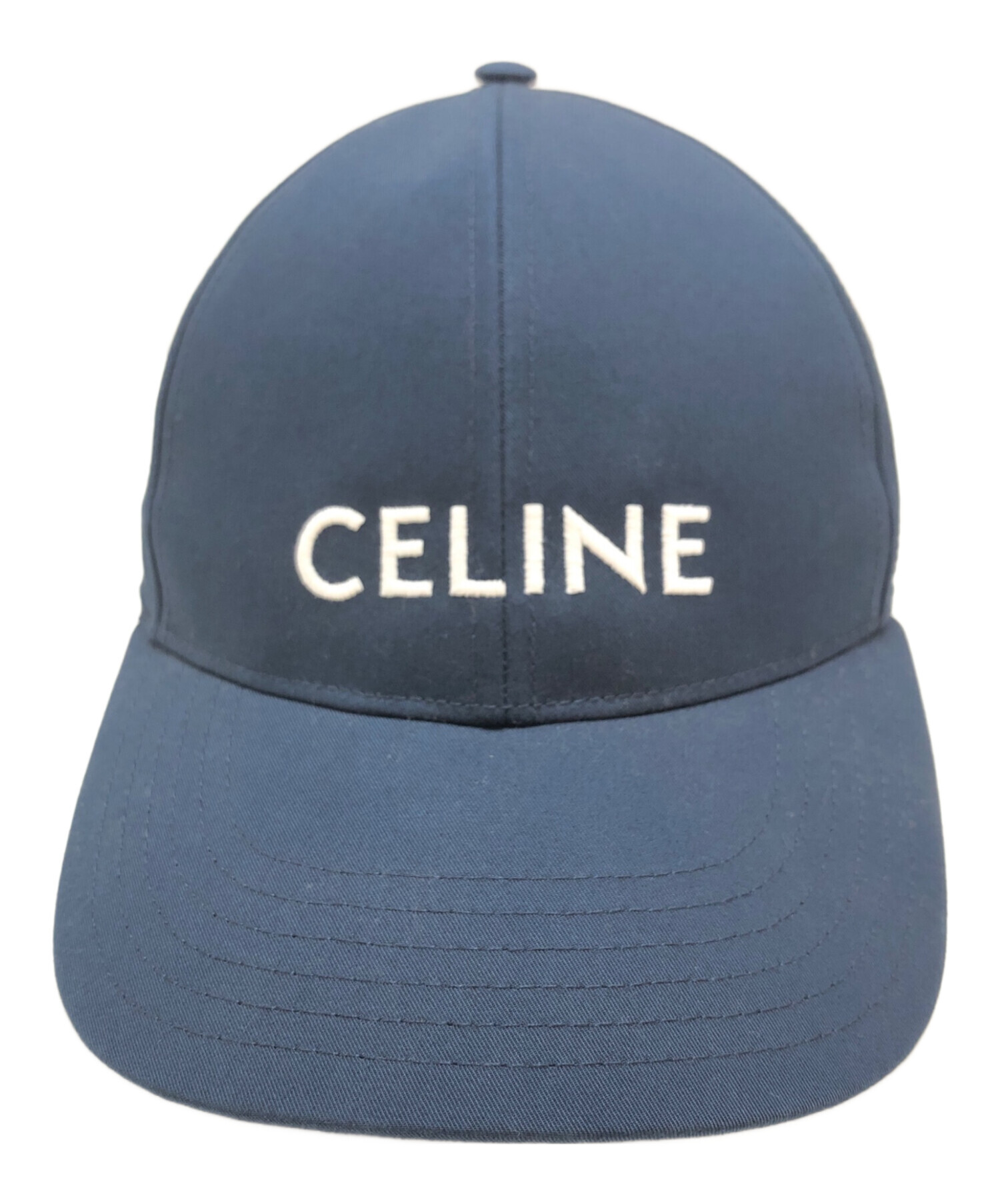 CELINE ネイビーキャップ ロゴ刺繍 CELINE セリーヌ ベースボール