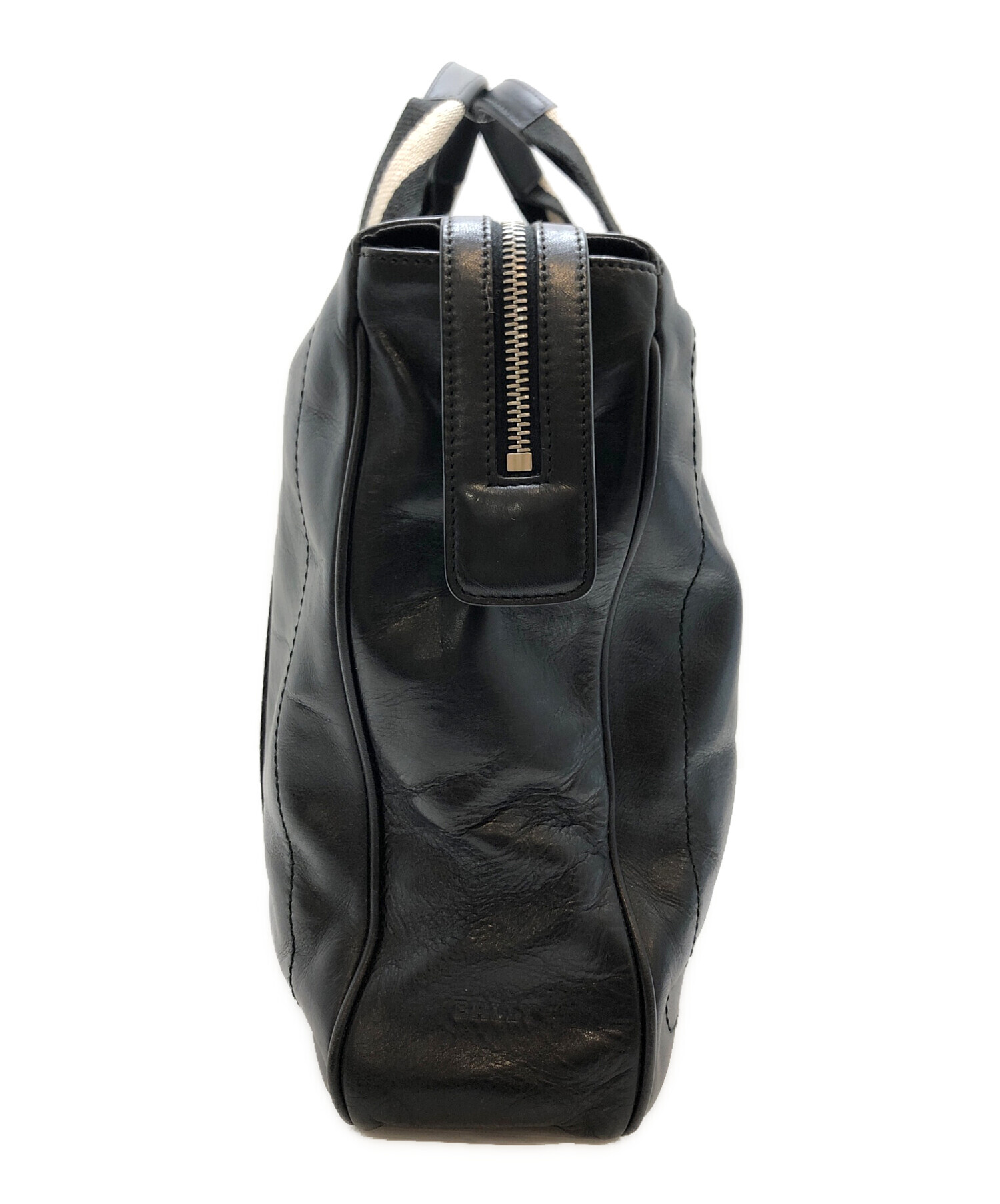 中古・古着通販】BALLY (バリー) レザーストライプビジネスバッグ 