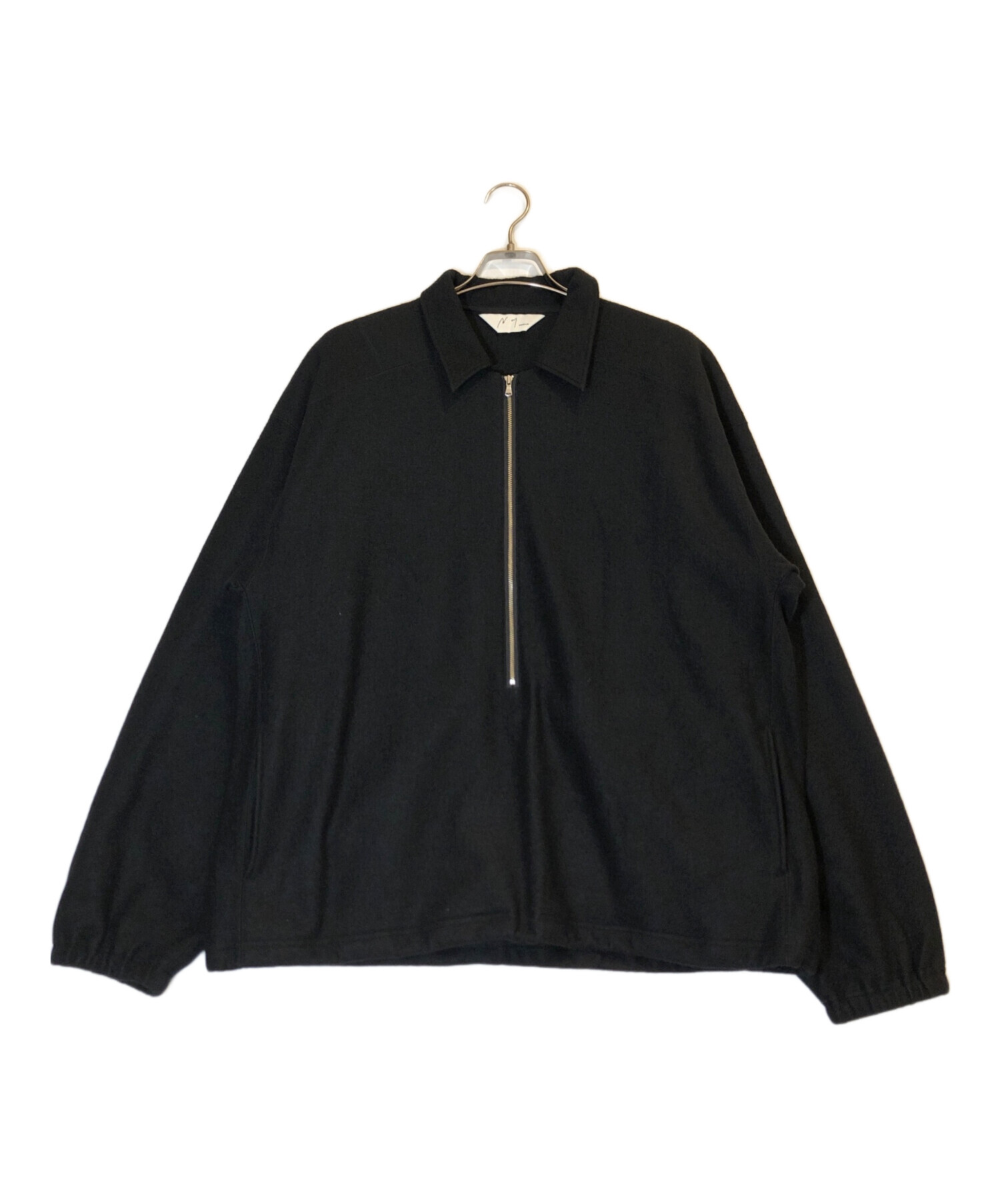 中古・古着通販】ANCELLM (アンセルム) WOOL PULL OVER SHIRT ブラック