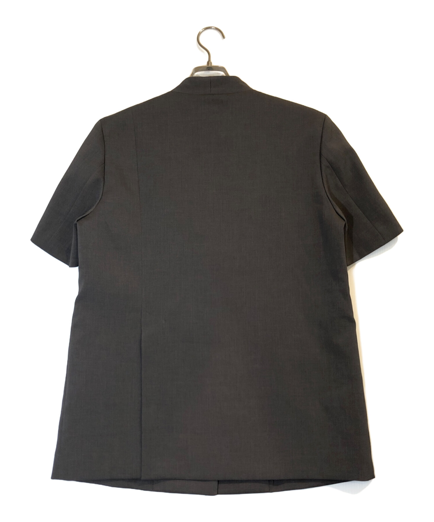 【新品】anuans ハイネックノーカラージャケット CGRY フリー ハイネックノーカラージャケット