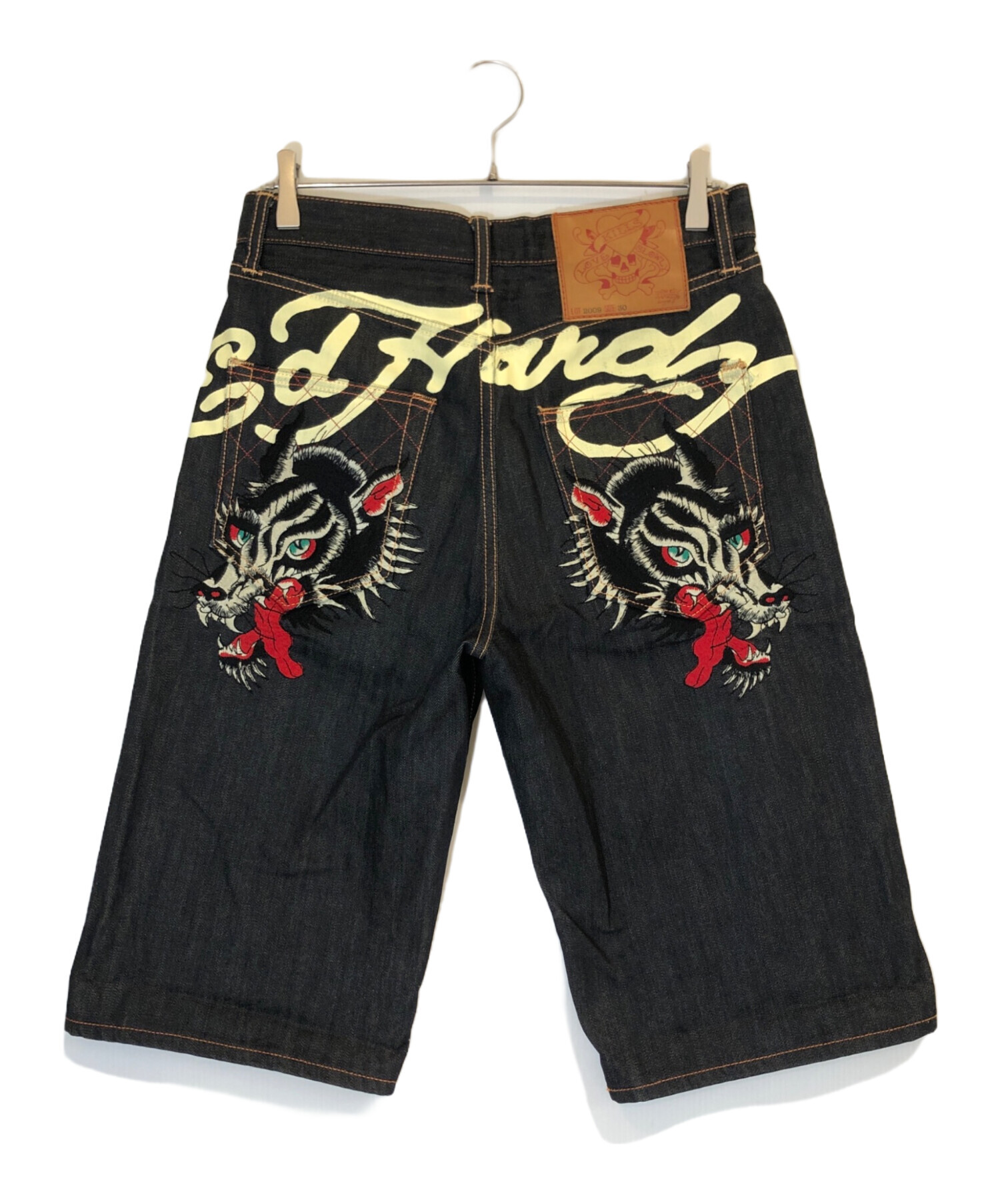 【美品】ED HARDYエドハーディ ベイビーデビル ダメージドタンクトップ黄色 美品】ED HARDYエドハーディ ベイビーデビル ダメージドタンクトップ