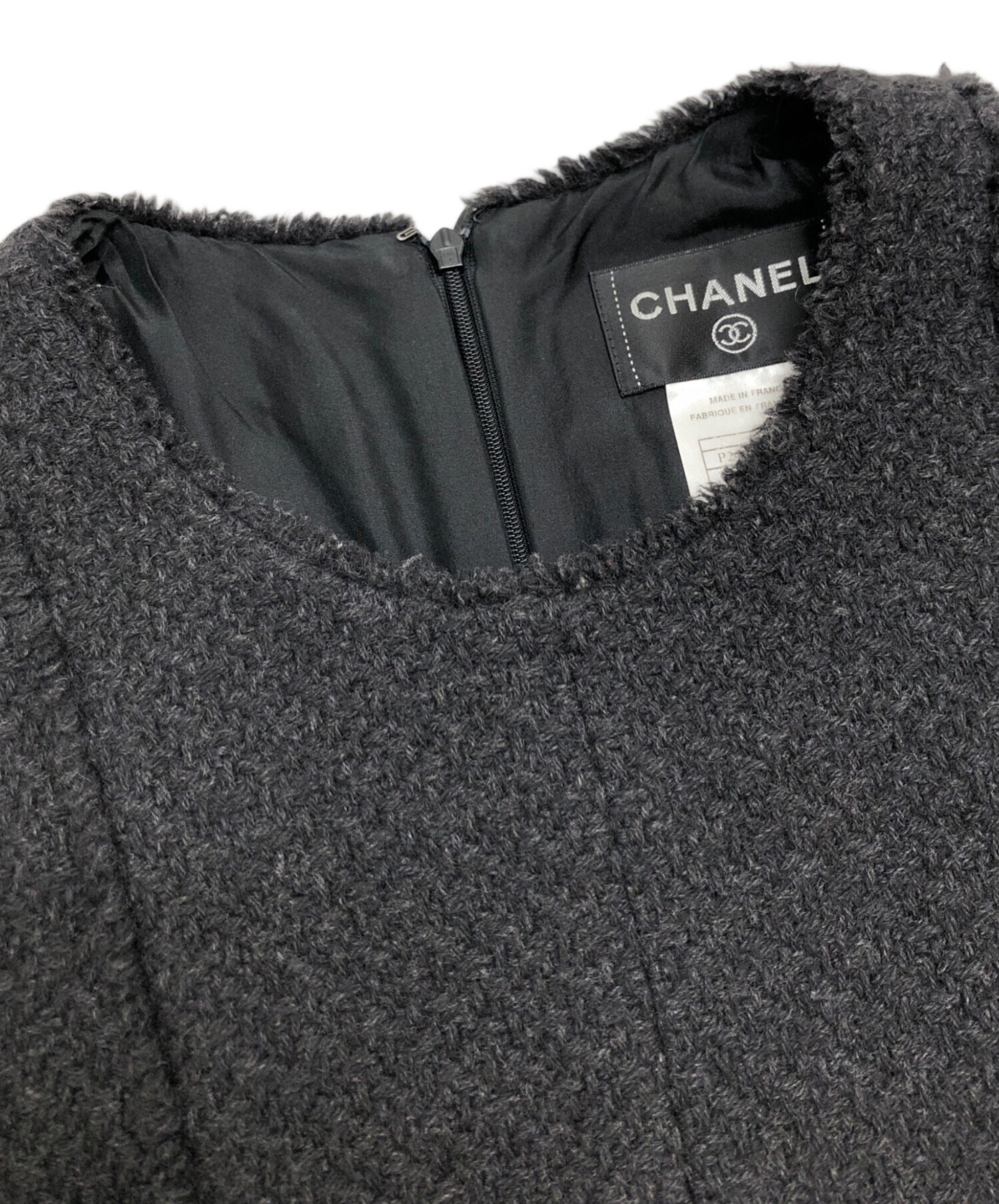 CHANEL ノースリーブ 中古・古着通販】CHANEL (シャネル) フリルノースリーブブラウス