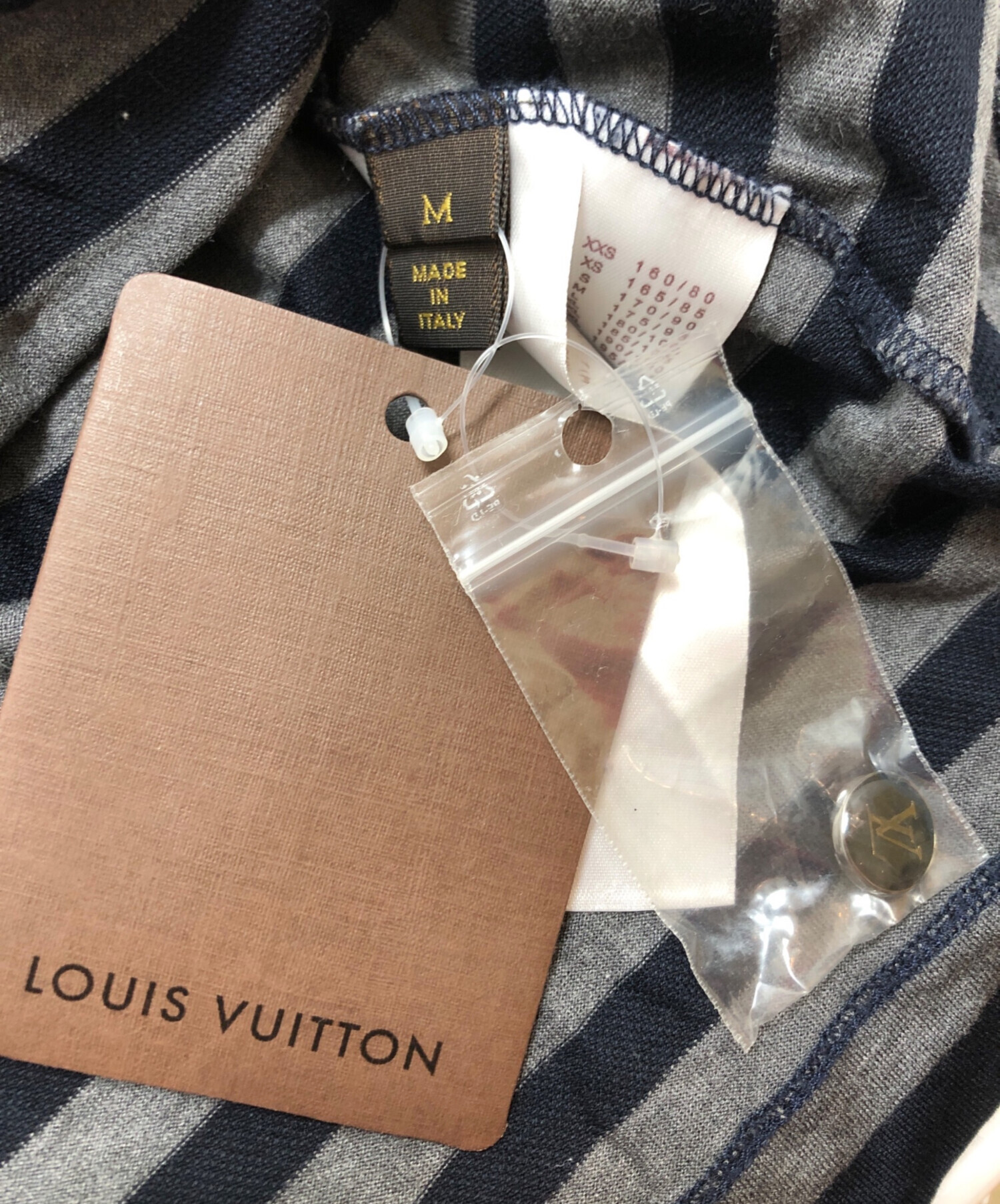 ボーダーポロシャツ ルイヴィトン サイズM 中古・古着通販】LOUIS VUITTON (ルイ ヴィトン) ボーダーポロシャツ