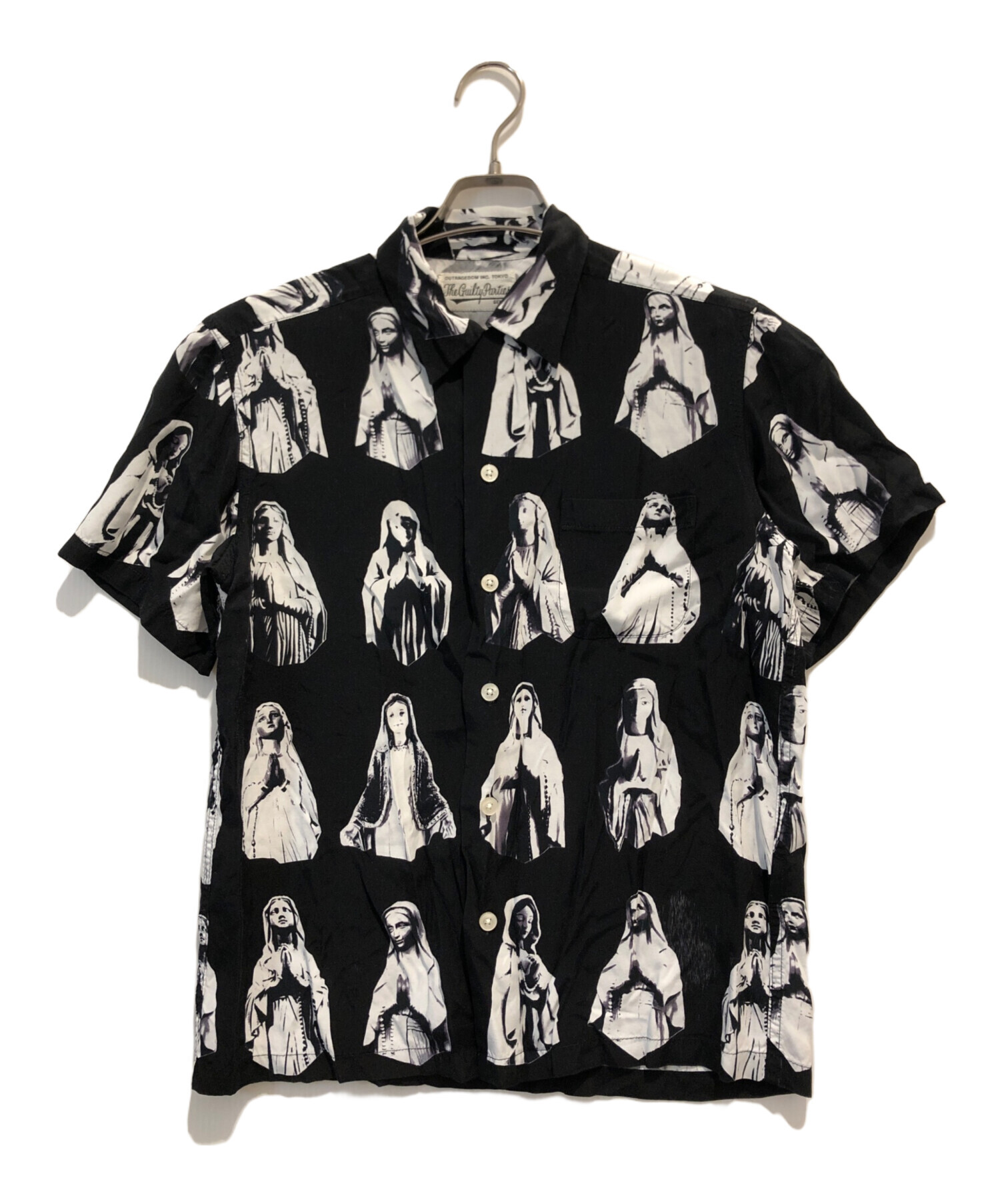 WACKO MARIAブラック レーヨン半袖シャツ ワコマリア　Lサイズ 中古・古着通販】WACKO MARIA (ワコマリア) レーヨンシャツ ブラック