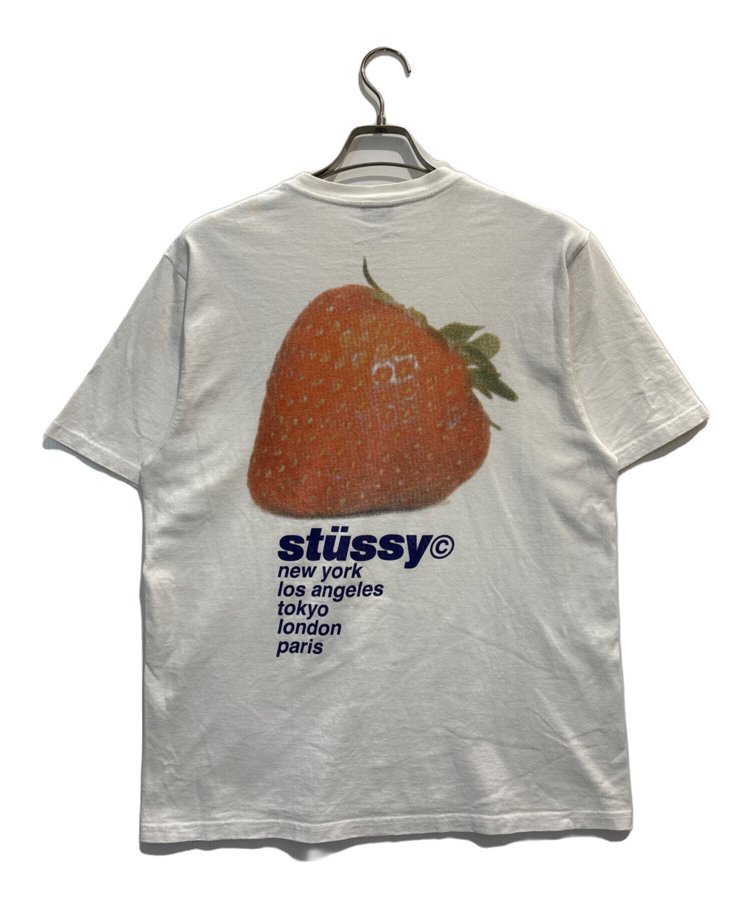 中古・古着通販】stussy (ステューシー) プリントTシャツ ホワイト