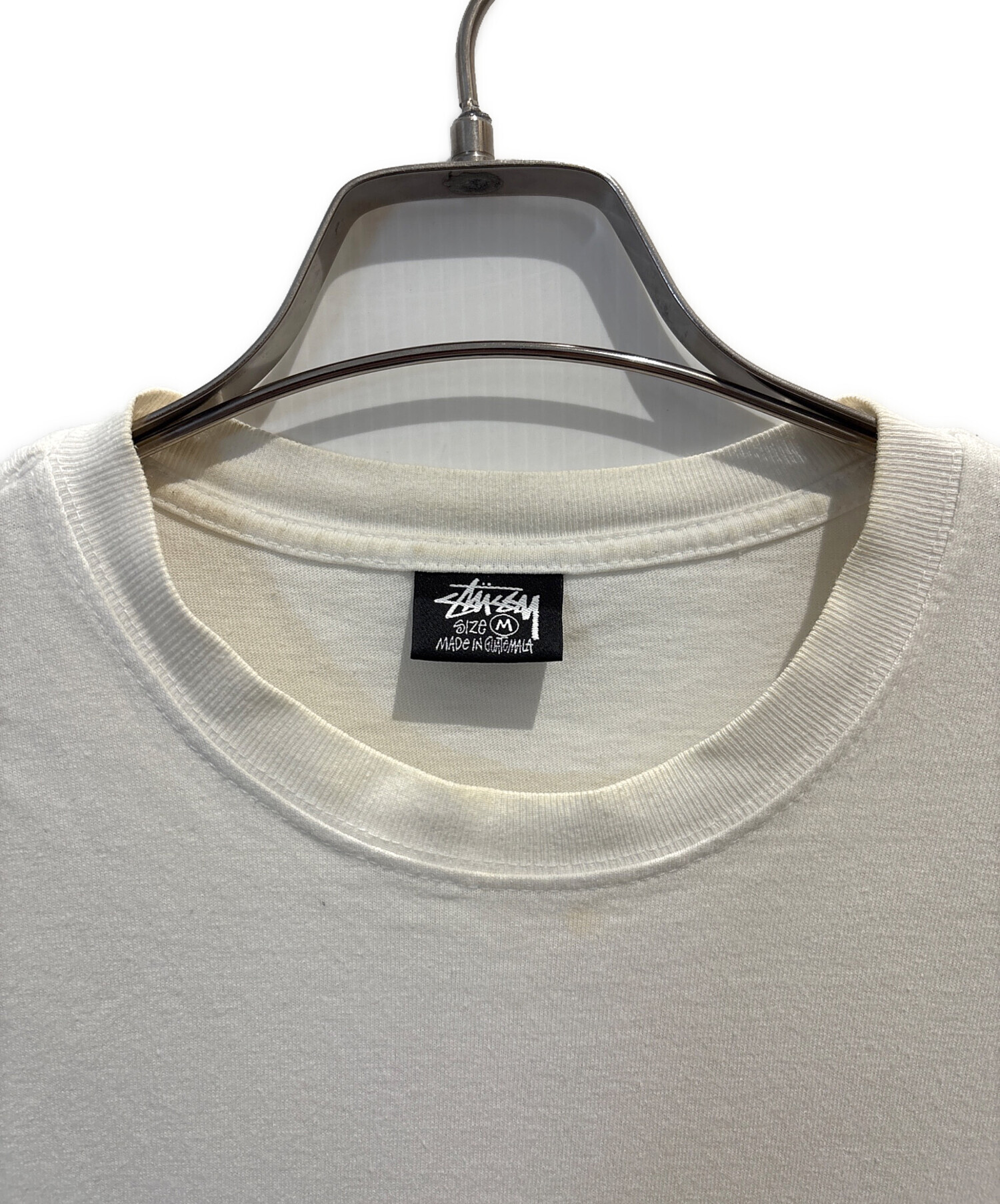Stussy ロゴプリント Tシャツ M ホワイト 中古・古着通販】stussy (ステューシー) プリントTシャツ ホワイト