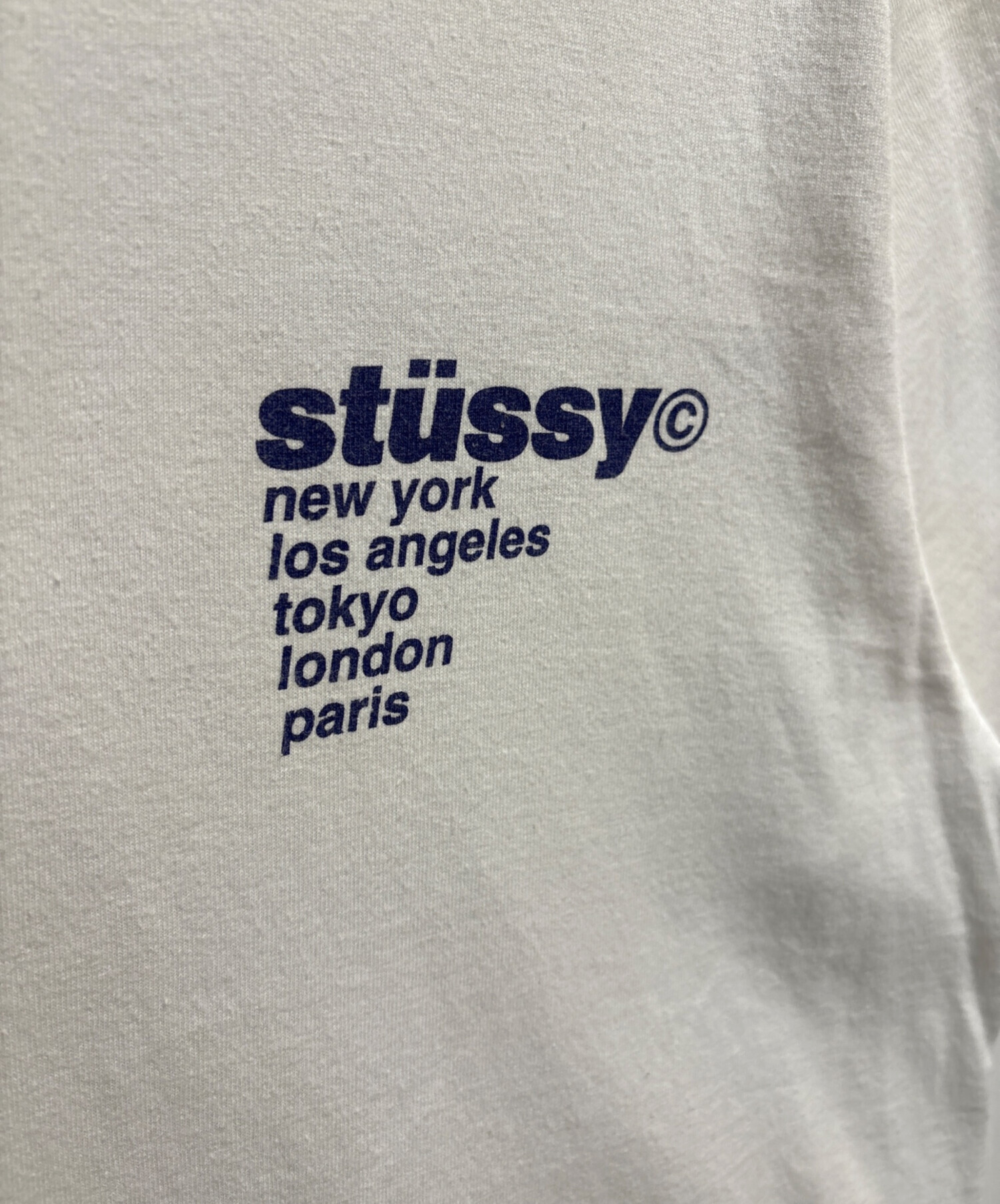中古・古着通販】stussy (ステューシー) プリントTシャツ ホワイト
