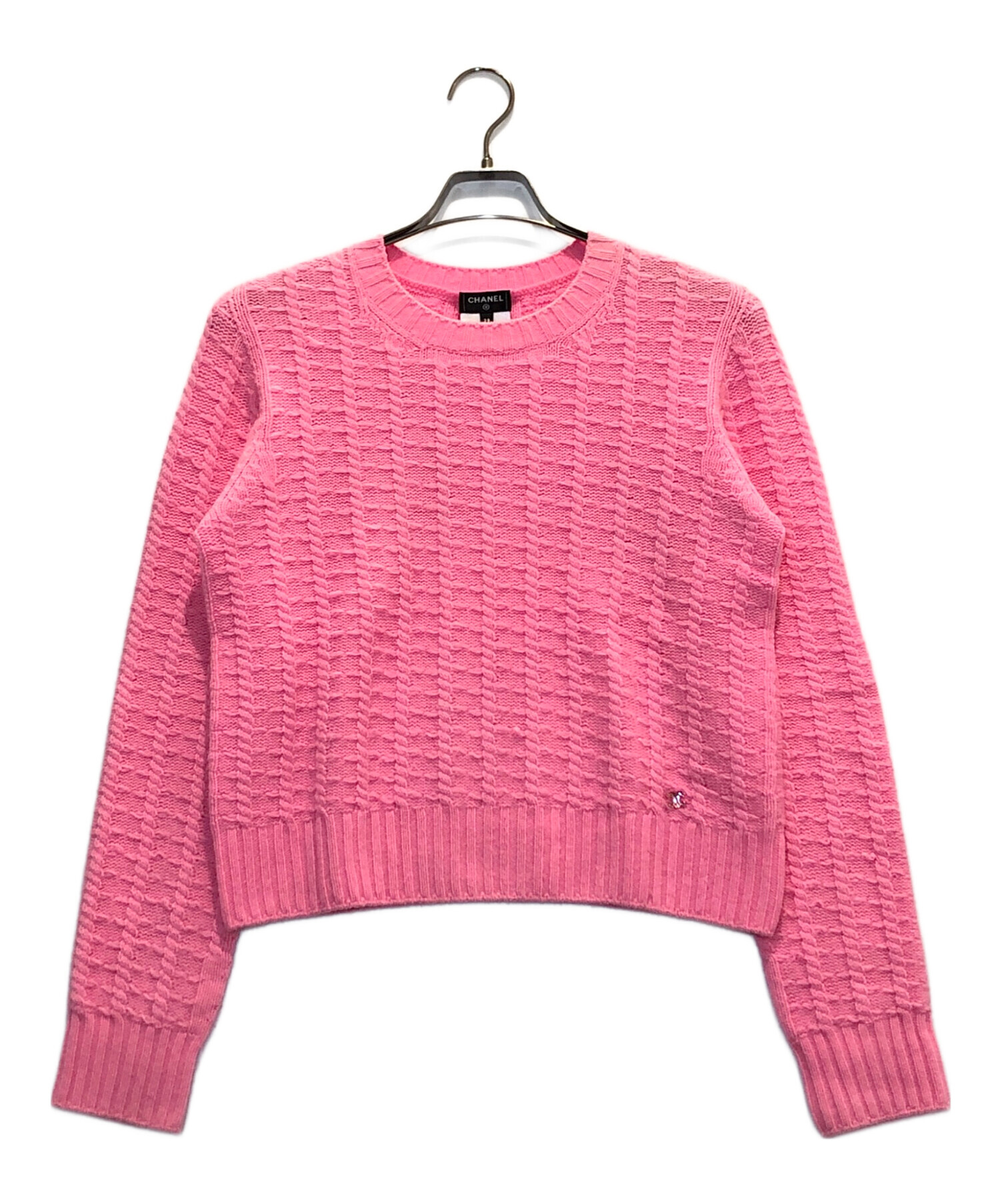 中古・古着通販】CHANEL (シャネル) ウールカシミヤニット ピンク
