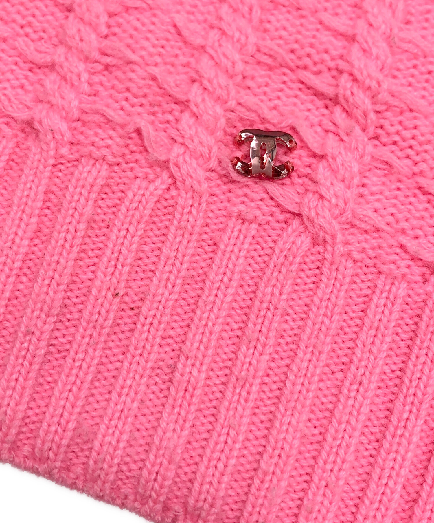 新作！正規品CHANEL ピンクニット帽 新品タグ付き CHANEL（シャネル） ニットキャップ ニット キャップ カシミヤ ピンク
