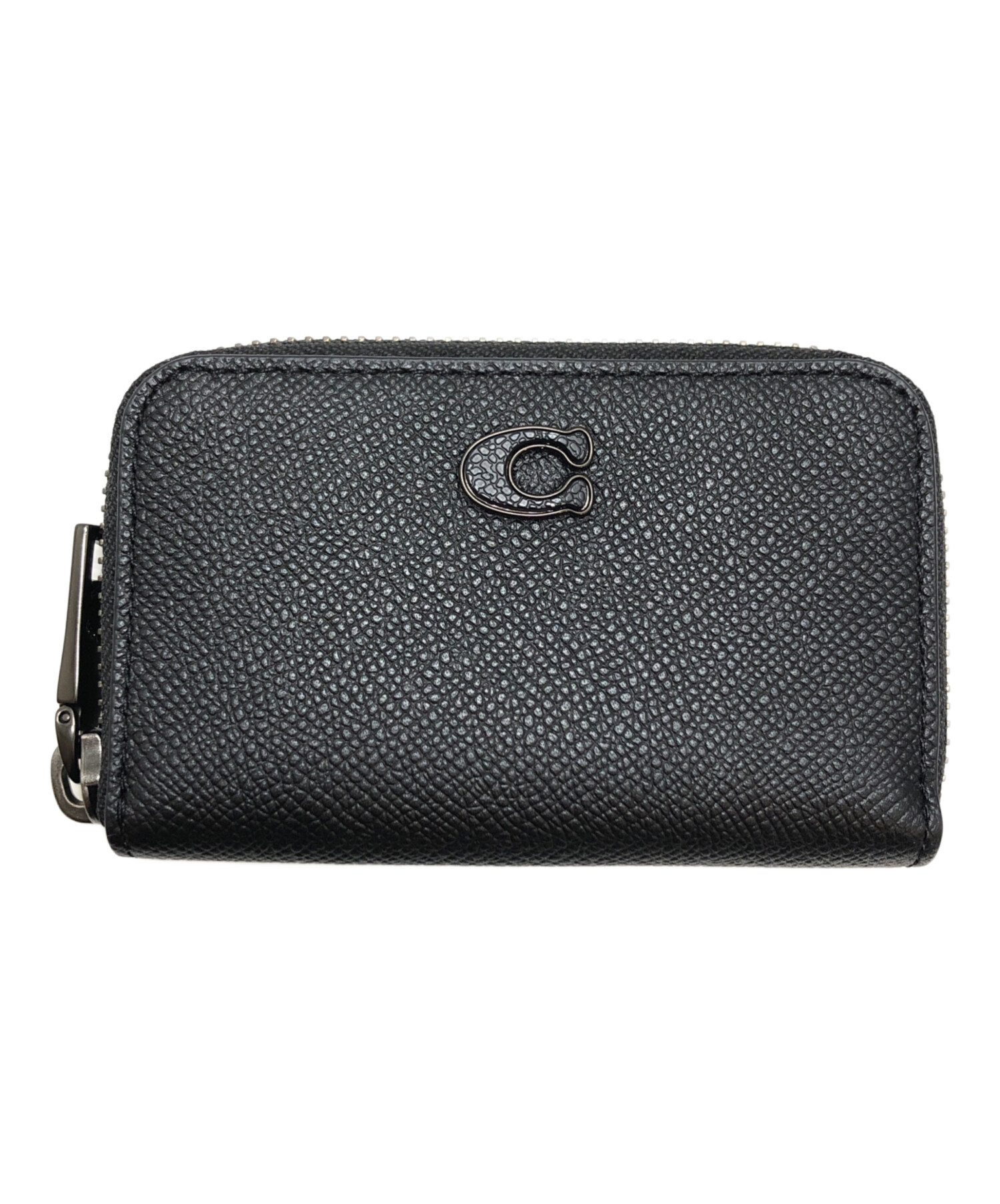 COACH　コーチ　スモールジップ　アラウンド　カード・ケース　黒【中古】 中古・古着通販】COACH (コーチ) スモールジップアラウンドカード