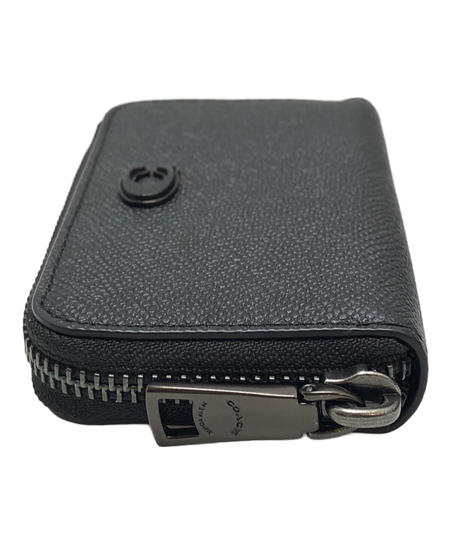COACH　コーチ　スモールジップ　アラウンド　カード・ケース　黒【中古】 中古・古着通販】COACH (コーチ) スモールジップアラウンドカード