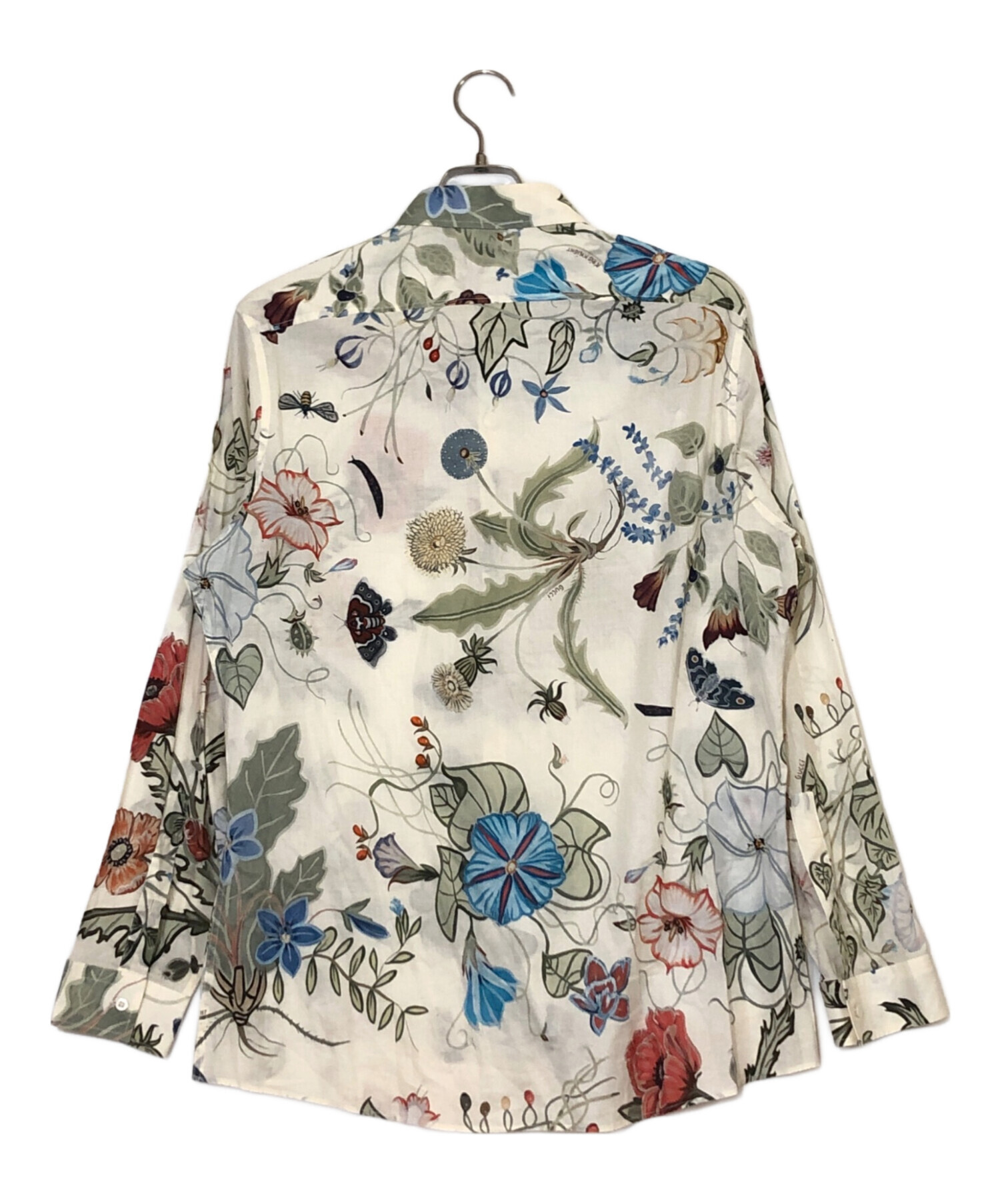 中古・古着通販】GUCCI (グッチ) 花柄シャツ ベージュ サイズ:43/17 