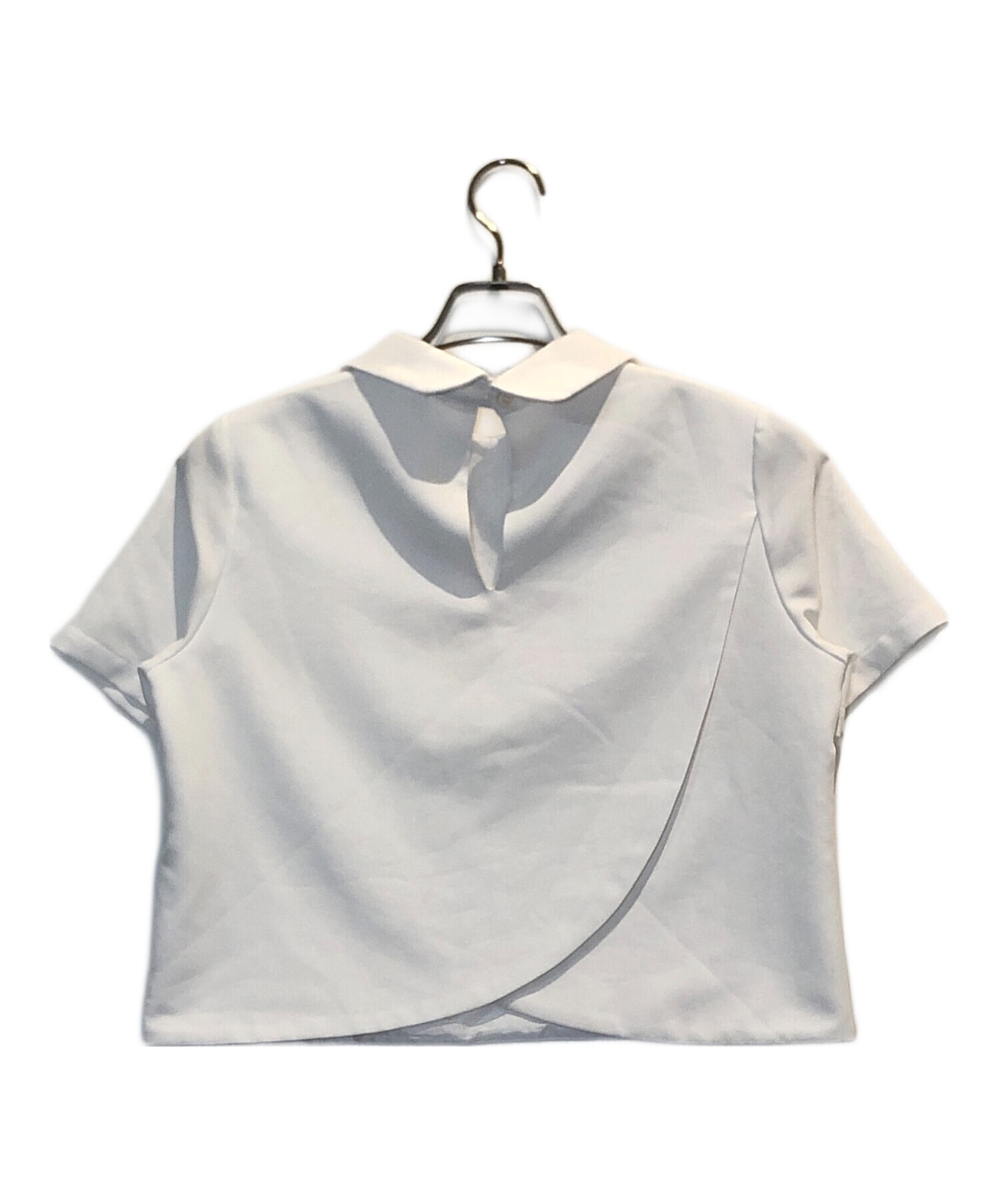 中古・古着通販】emm (エミ) ラウンドカラーブラウス ホワイト サイズ